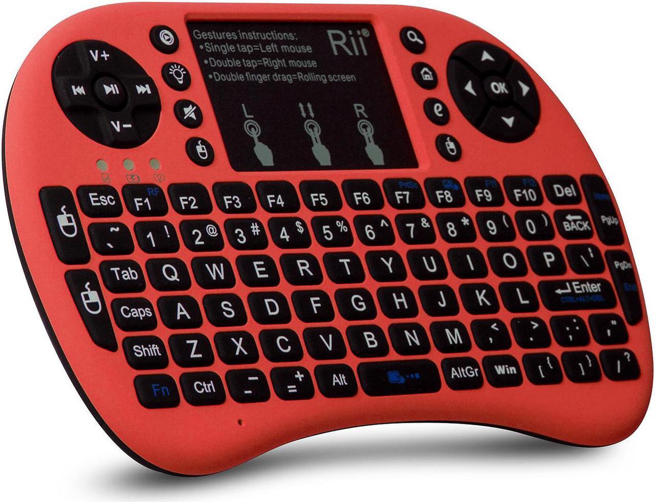 Alt view image 2 of 5 - Rii i8+ Mini Wireless Keyboard for PS4 Xbox 360 Kodi Raspberry PI Android TV Box - Red