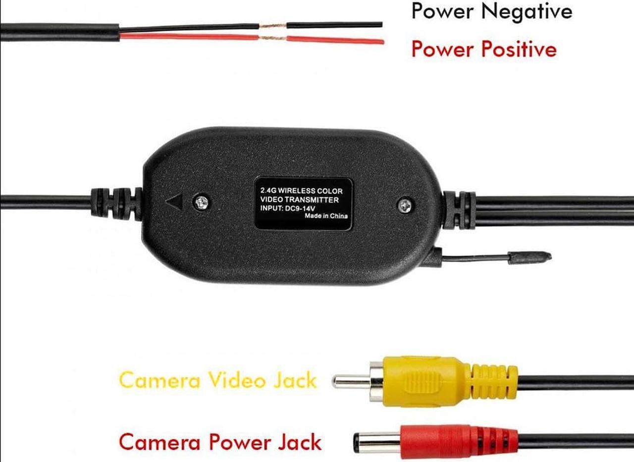 Alt view image 3 of 6 - Zettaguard 2.4GHz Wireless Video Transmitter and Receiver for Vehicle Backup Camera/Front Car Camera