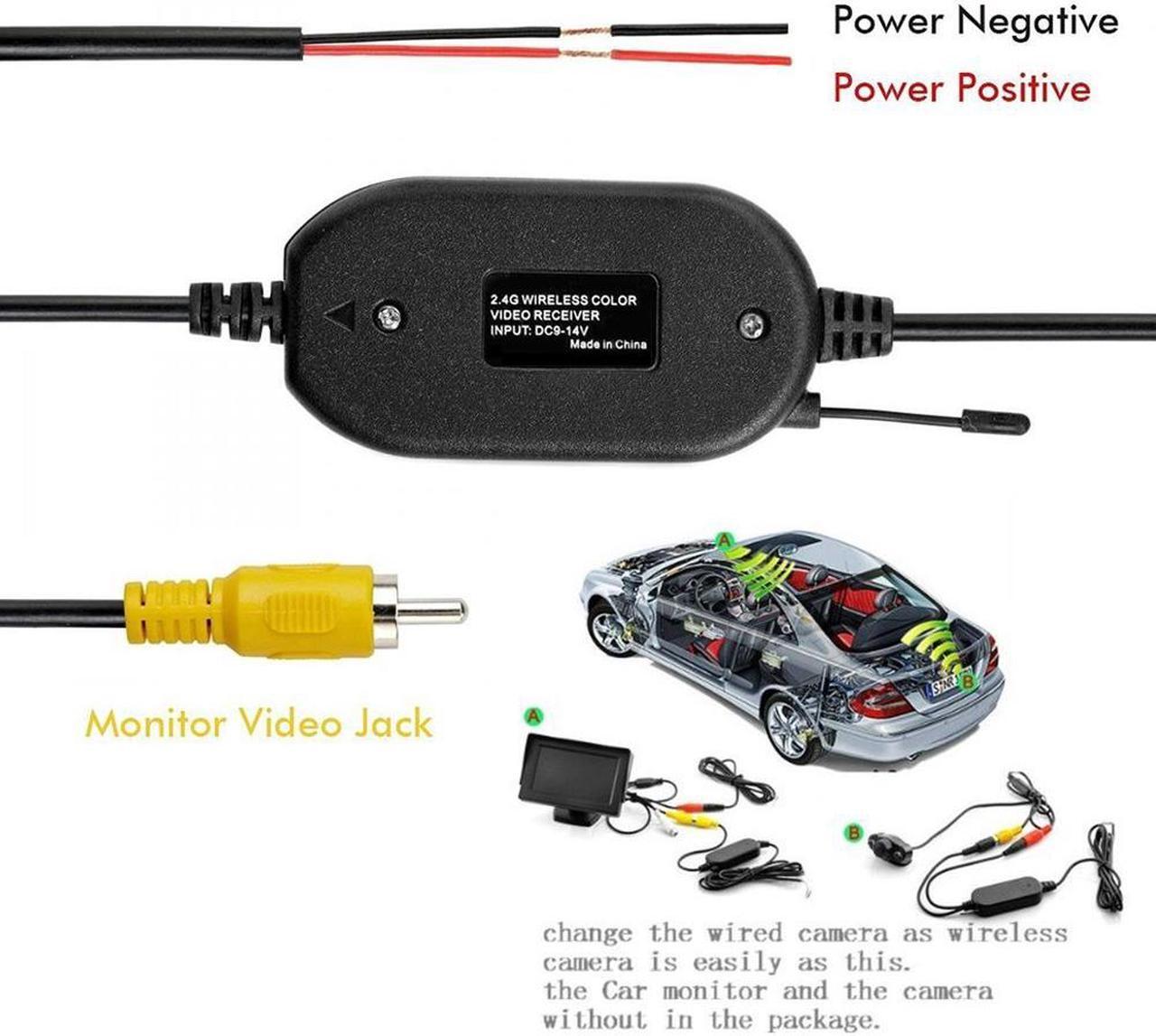 Alt view image 5 of 6 - Zettaguard 2.4GHz Wireless Video Transmitter and Receiver for Vehicle Backup Camera/Front Car Camera