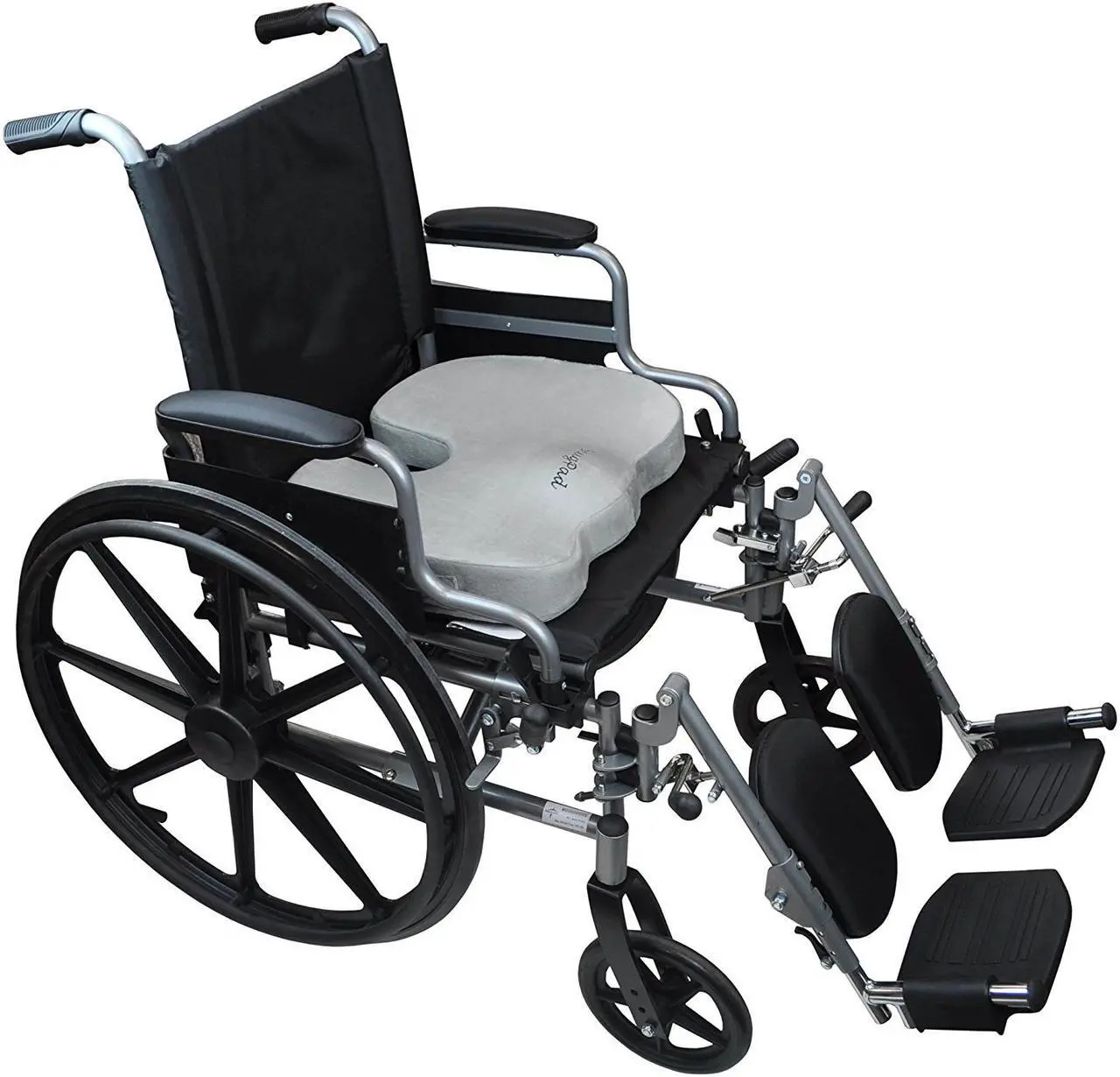 Alt view image 4 of 7 - SnugPad Memory Foam Seat Cushion Silver