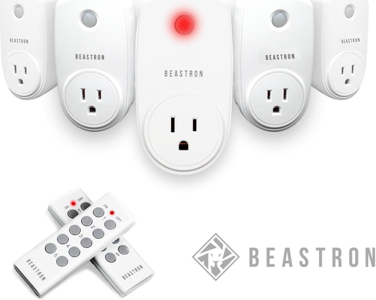 Alt view image 2 of 4 - Beastron Remote Control Electrical Outlet Switch for Lights and Household, White (5-packs)