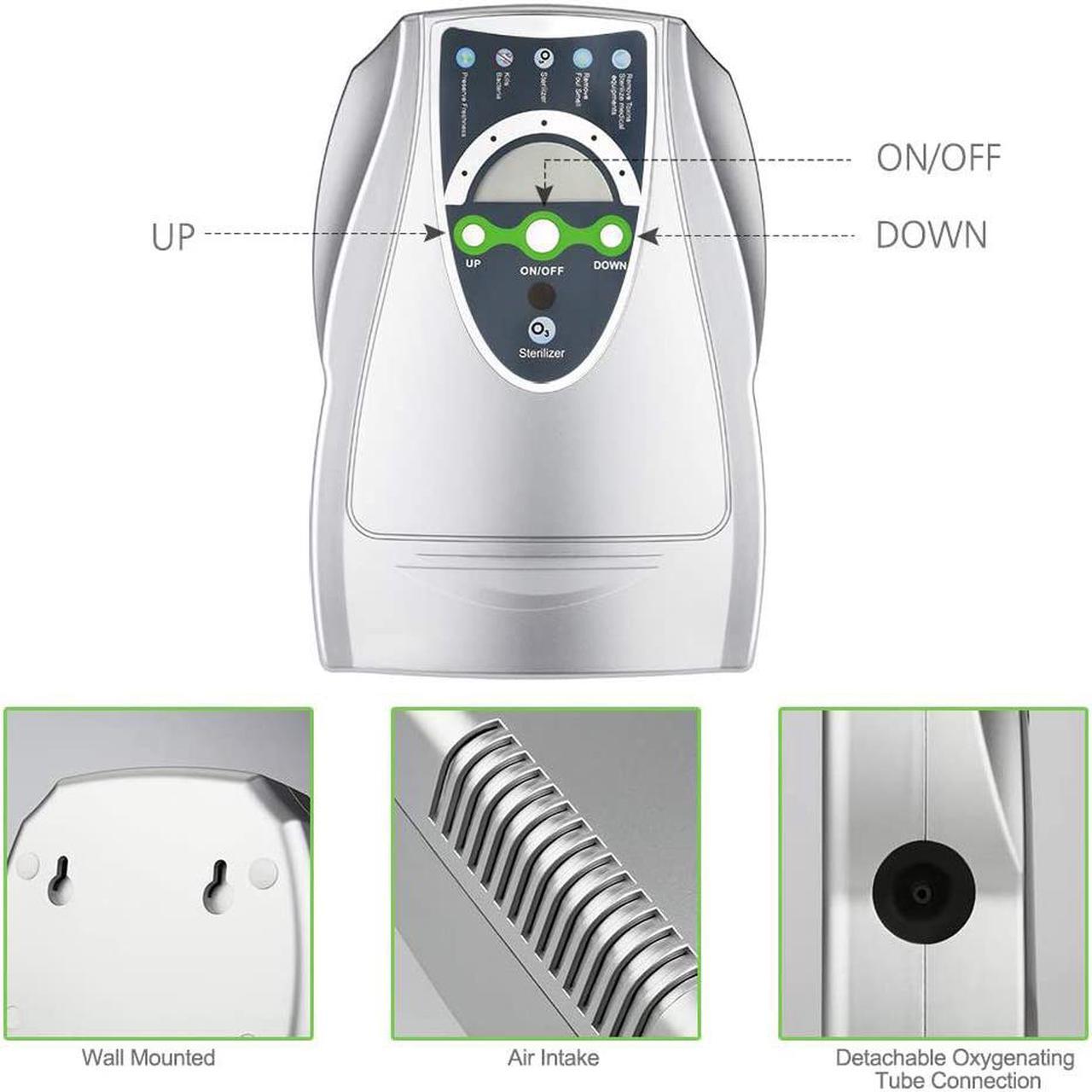 Alt view image 5 of 7 - Portable Ozone Generator 500mg/h Multipurpose Air Purifier Ozone Machine with Timer for Home,Office,Hunting