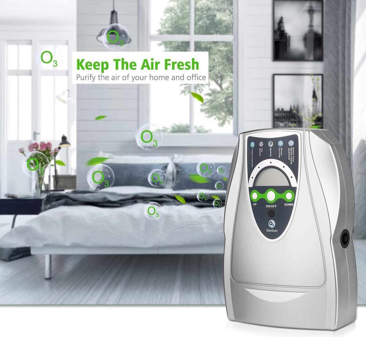 Alt view image 3 of 7 - Portable Ozone Generator 500mg/h Multipurpose Air Purifier Ozone Machine with Timer for Home,Office,Hunting
