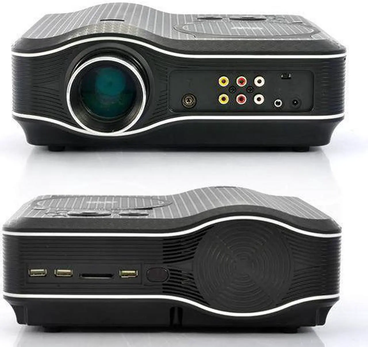 Alt view image 2 of 7 - LED projector with DVD player USB Port TV & AV Inputs 800X600 30 LUMENS 100:1 Contrast display on ceiling or on wall display area up to 120 inch