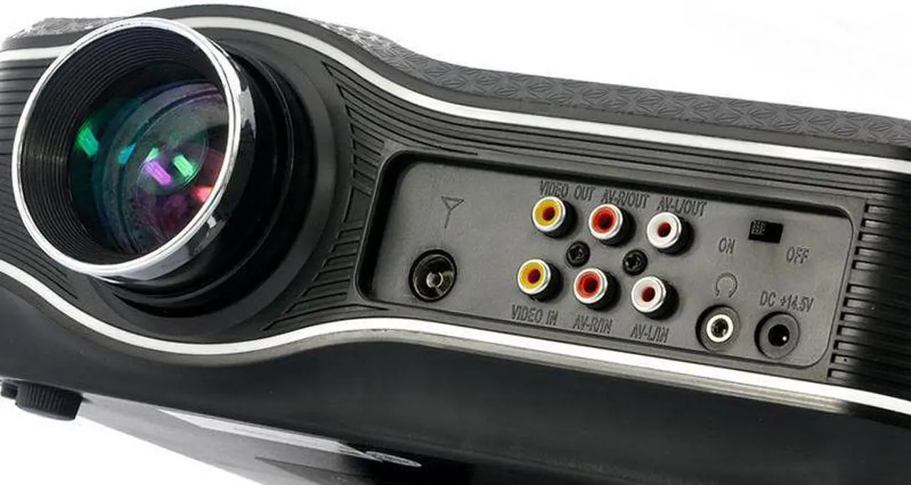 Alt view image 3 of 7 - LED projector with DVD player USB Port TV & AV Inputs 800X600 30 LUMENS 100:1 Contrast display on ceiling or on wall display area up to 120 inch