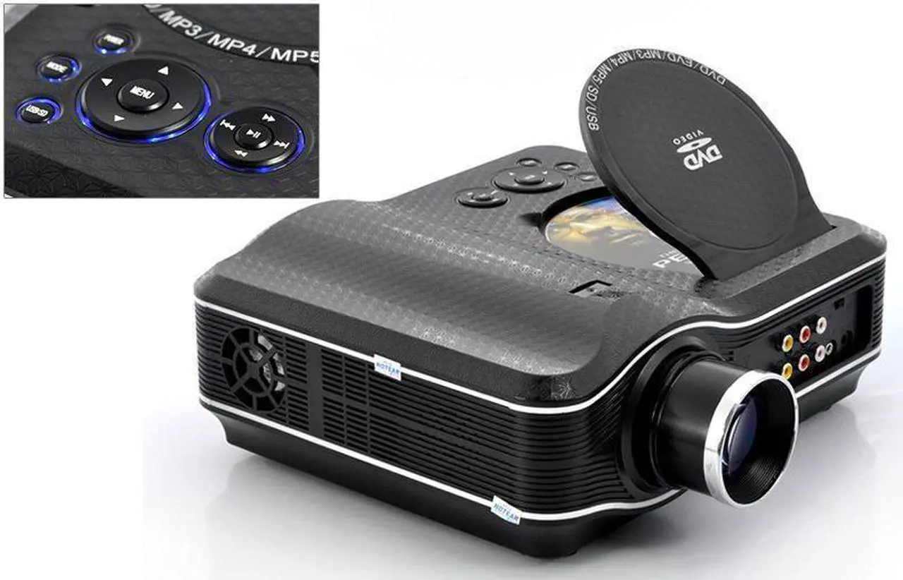 Alt view image 5 of 7 - LED projector with DVD player USB Port TV & AV Inputs 800X600 30 LUMENS 100:1 Contrast display on ceiling or on wall display area up to 120 inch