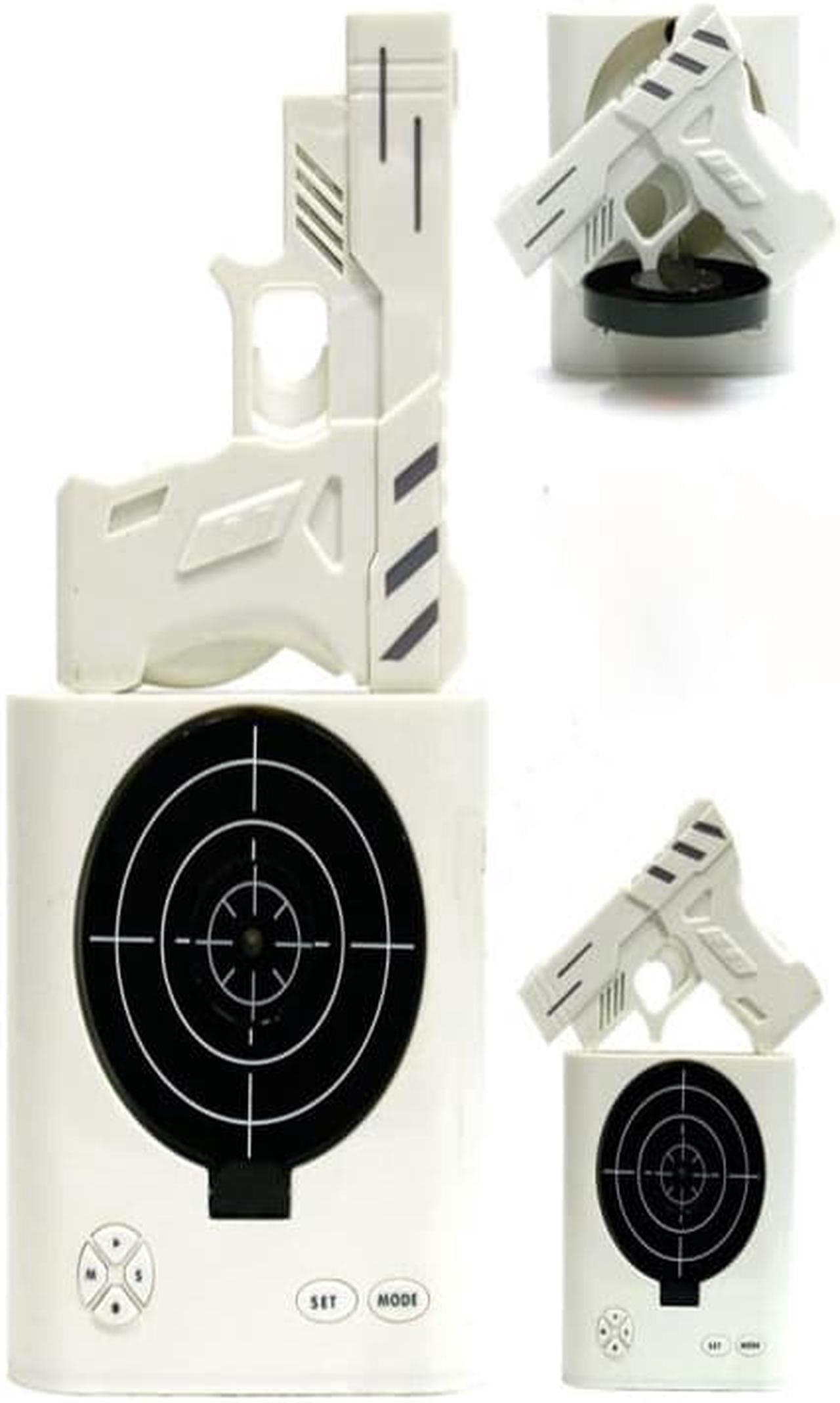 Alt view image 2 of 4 - Unique 2.3" LCD dispaly gun alarm clock gun shooting clock