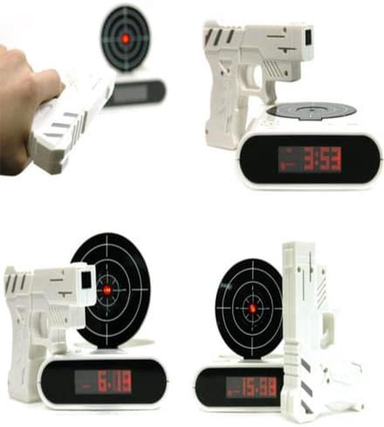 Alt view image 3 of 4 - Unique 2.3" LCD dispaly gun alarm clock gun shooting clock