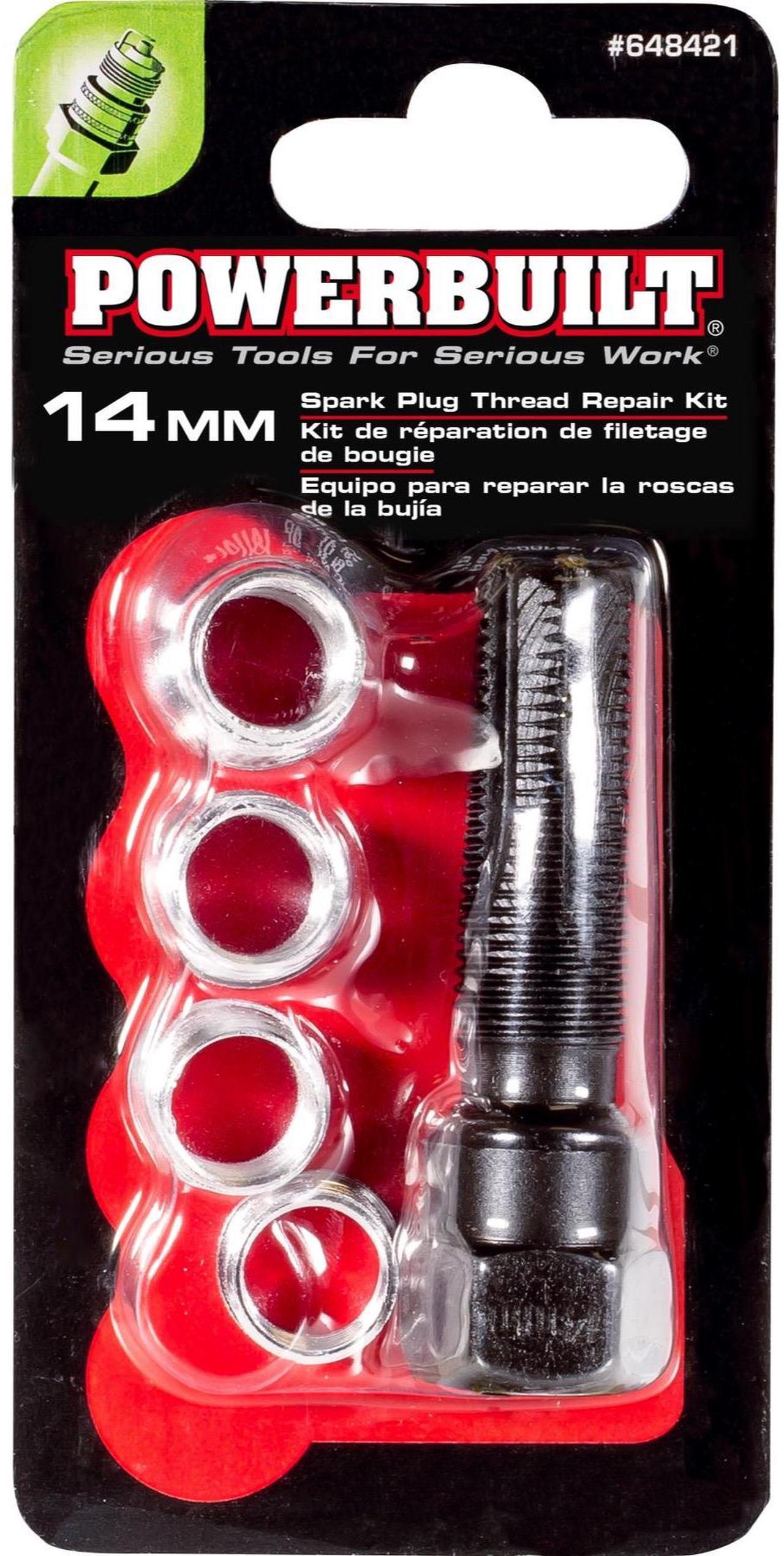 Alt view image 3 of 4 - Powerbuilt 14mm Spark Plug Thread Repair Kit - 648421