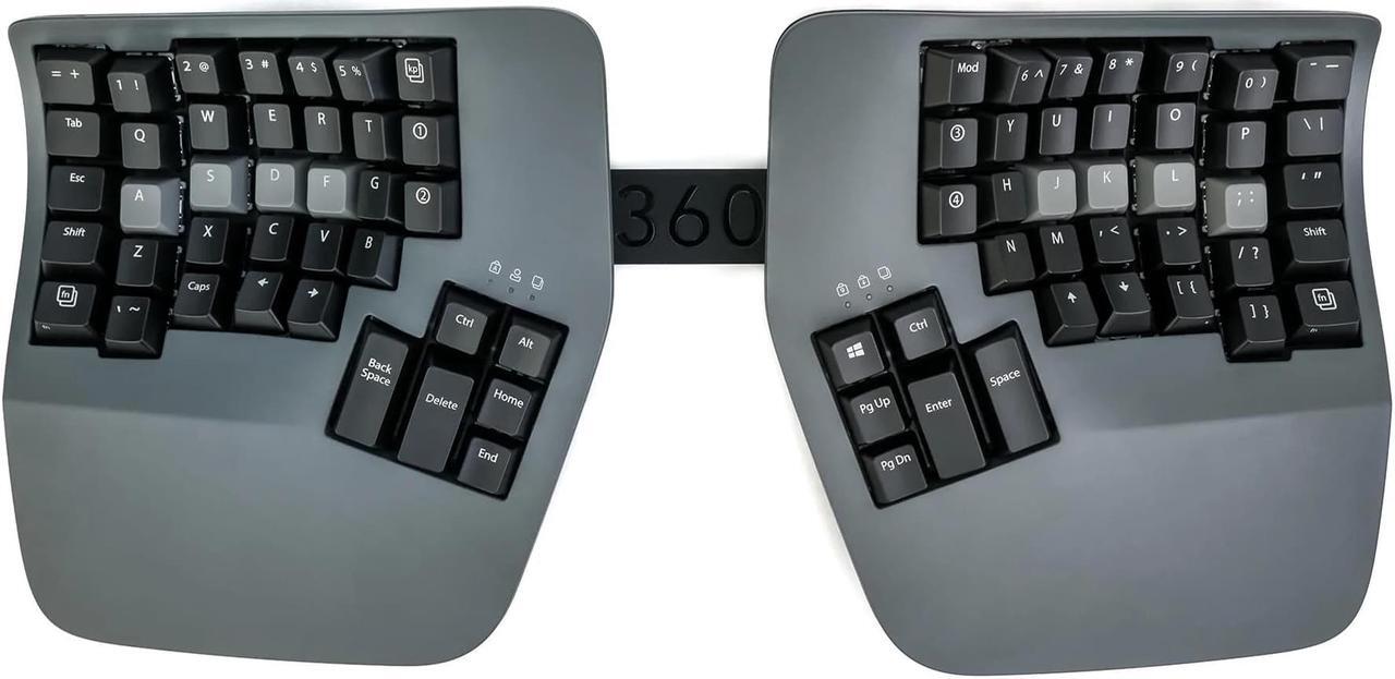 Alt view image 4 of 5 - Kinesis Advantage360 Split Ergonomic Keyboard Professional Wireless or Wired, KB360-PRO-GBR or KB360-GBR