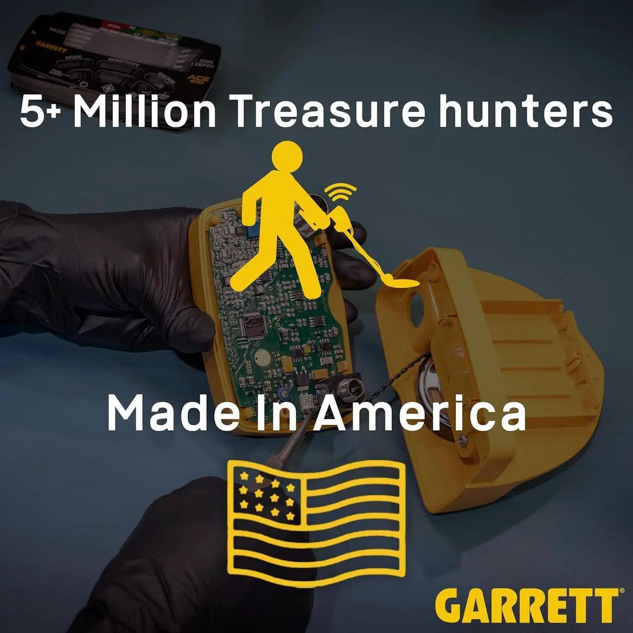 Alt view image 5 of 6 - Garrett ACE 300 Metal Detector for Adults with Waterproof Coil and Headphone Plus Accessories
