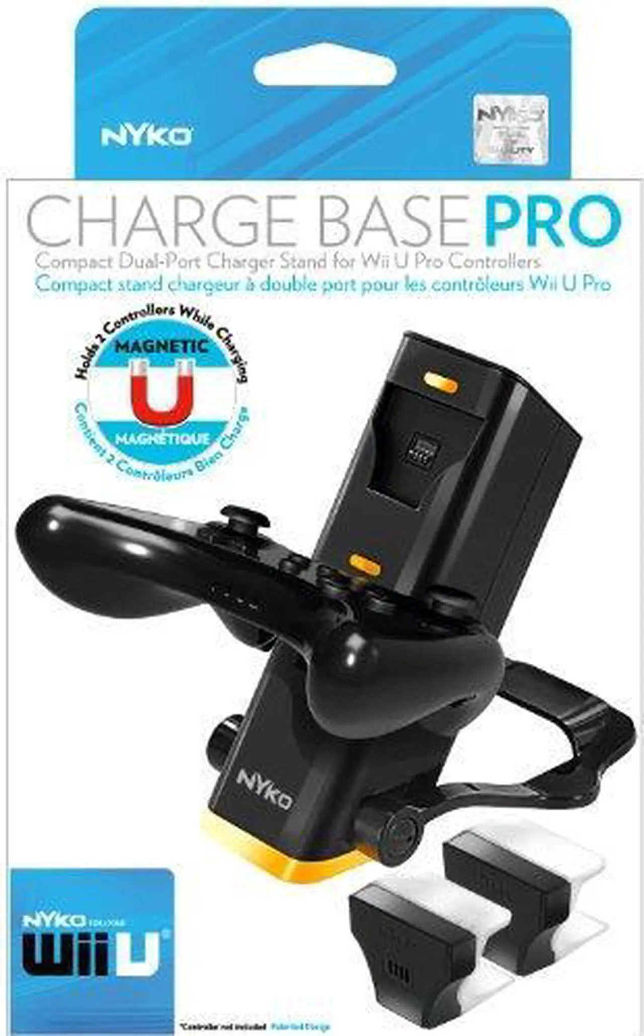 Alt view image 5 of 9 - Nyko Charge Base Pro (Black) - Dual port charging dock for Pro Controller Wii U