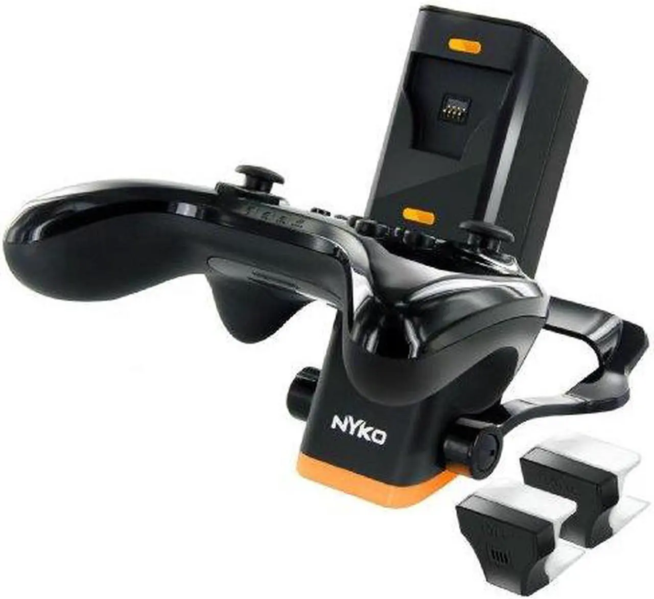 Alt view image 6 of 9 - Nyko Charge Base Pro (Black) - Dual port charging dock for Pro Controller Wii U
