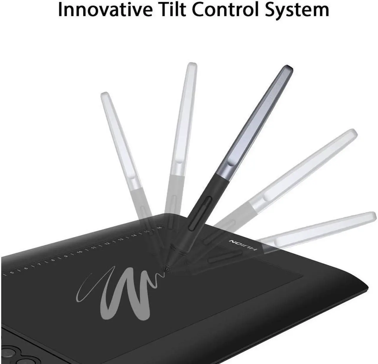 Alt view image 8 of 7 - Huion H610PRO V2 Painting Drawing Pen Graphics Tablet 10x6 Inch with Battery-free Stylus Tilt Function and 8192 Pressure Sensitivity and 8 Shortcut Keys