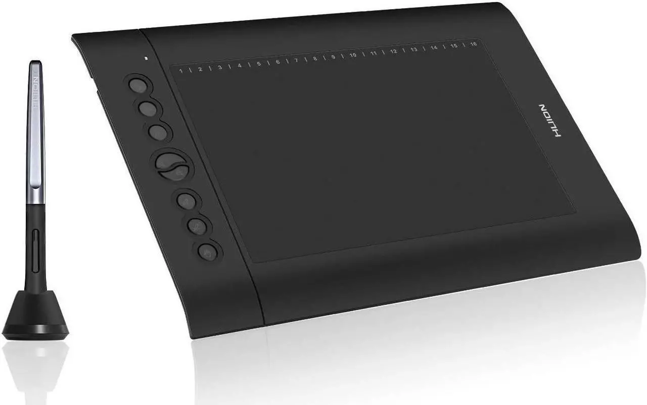 Main image of Huion H610PRO V2 Painting Drawing Pen Graphics Tablet 10x6 Inch with Battery-free Stylus Tilt Function and 8192 Pressure Sensitivity and 8 Shortcut Keys