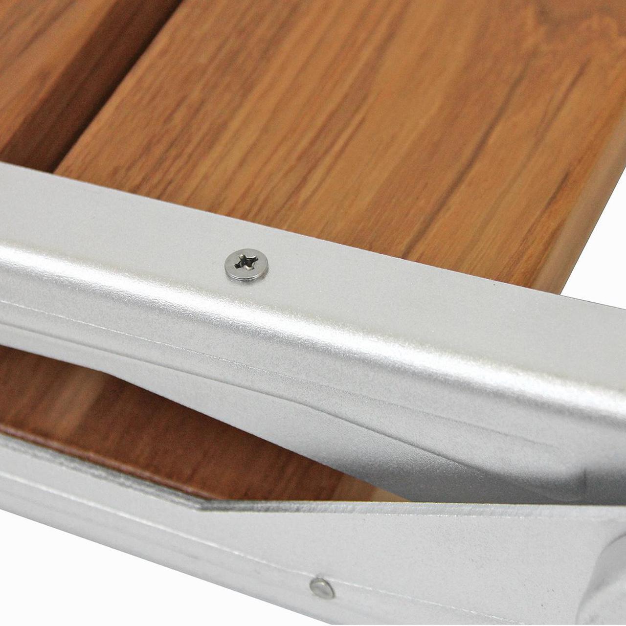Alt view image 6 of 7 - 18" ADA Compliant Folding Teak Wood Shower Bench Seat Medical Wall Mount Seat