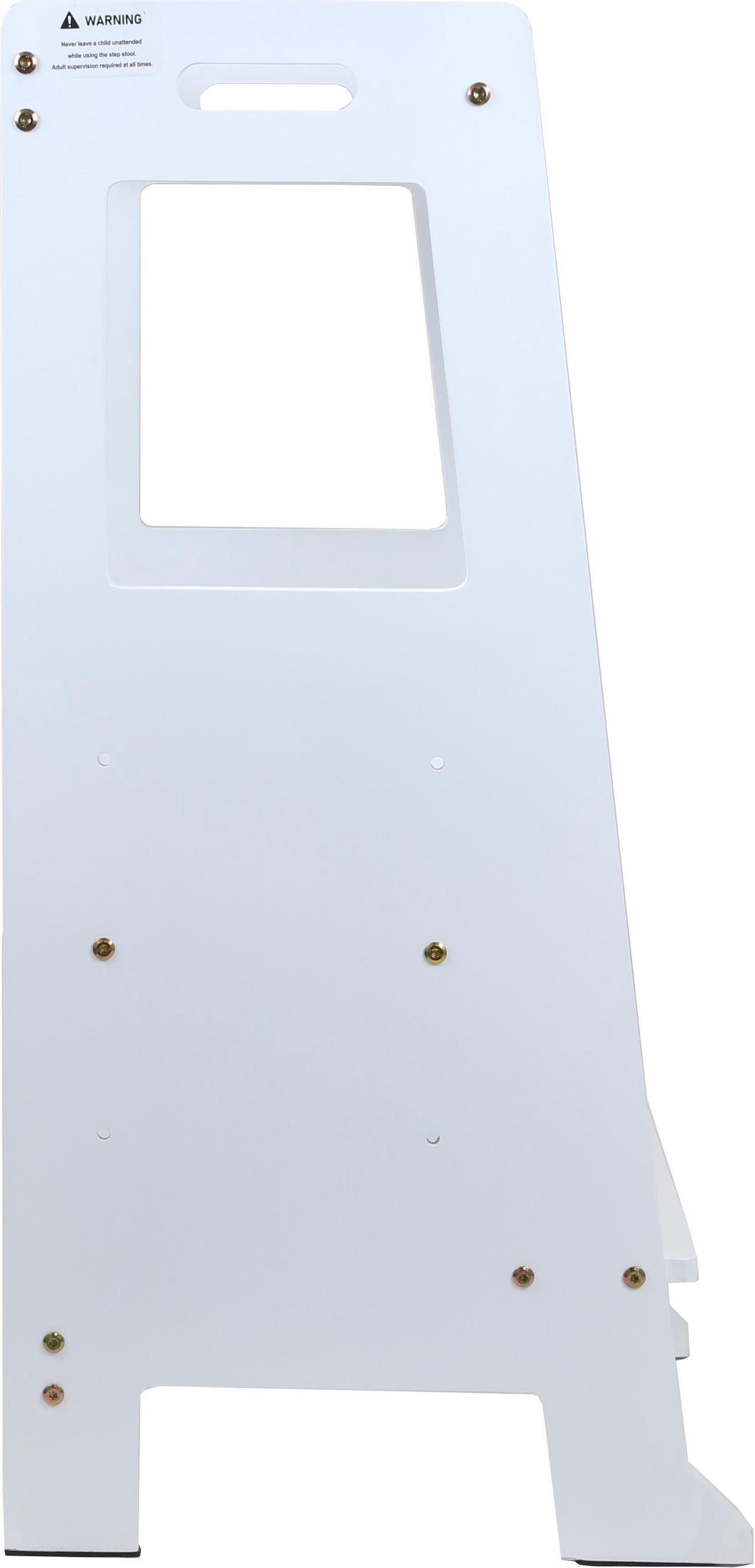 Alt view image 7 of 7 - Height Adjustable Kids Kitchen Step Stool with Magnetic Activity Board (White)