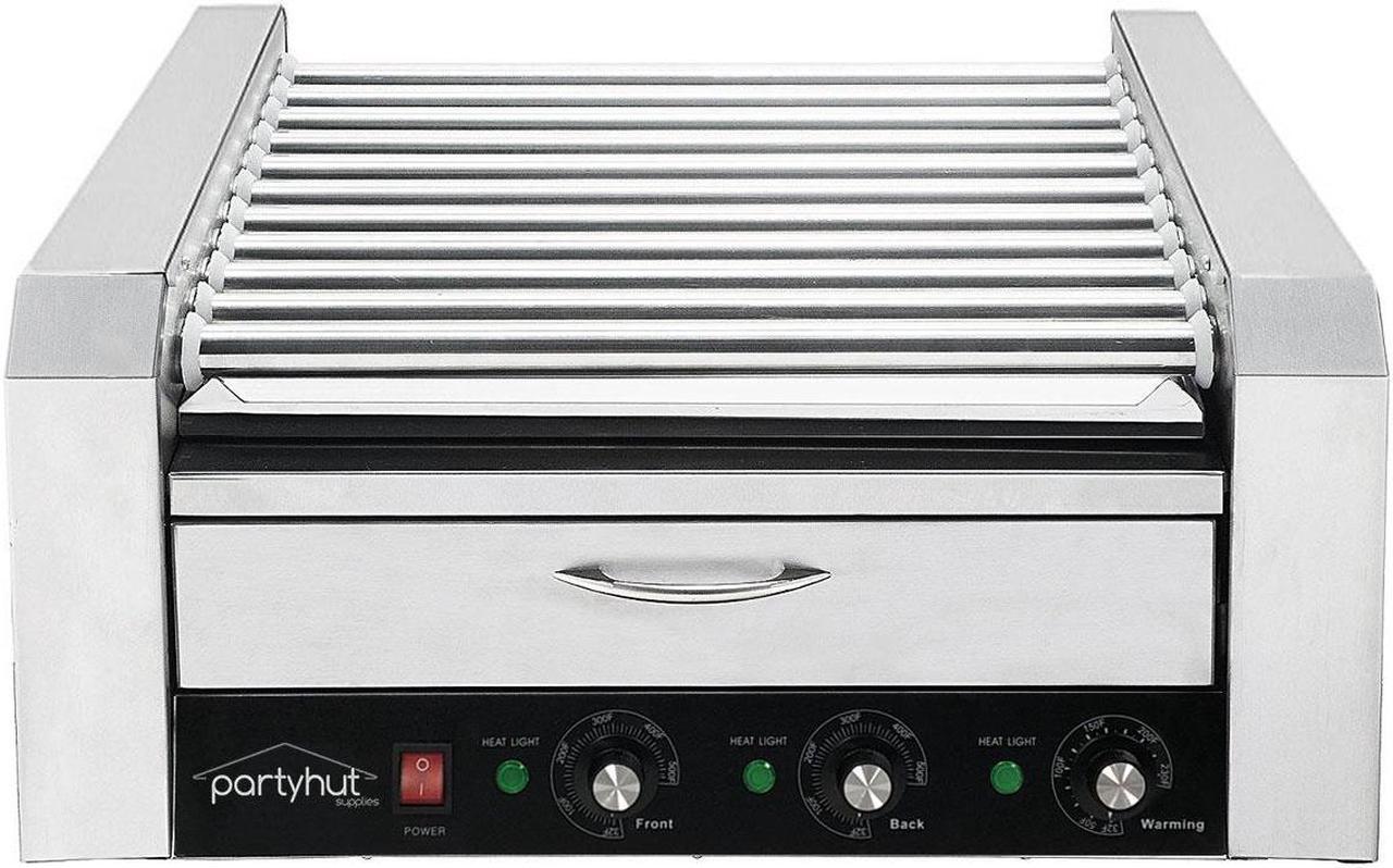 Main image of Commercial Hot Dog Machine 11 Roller and 30 Hotdog Grill Cooker with Bun Warmer