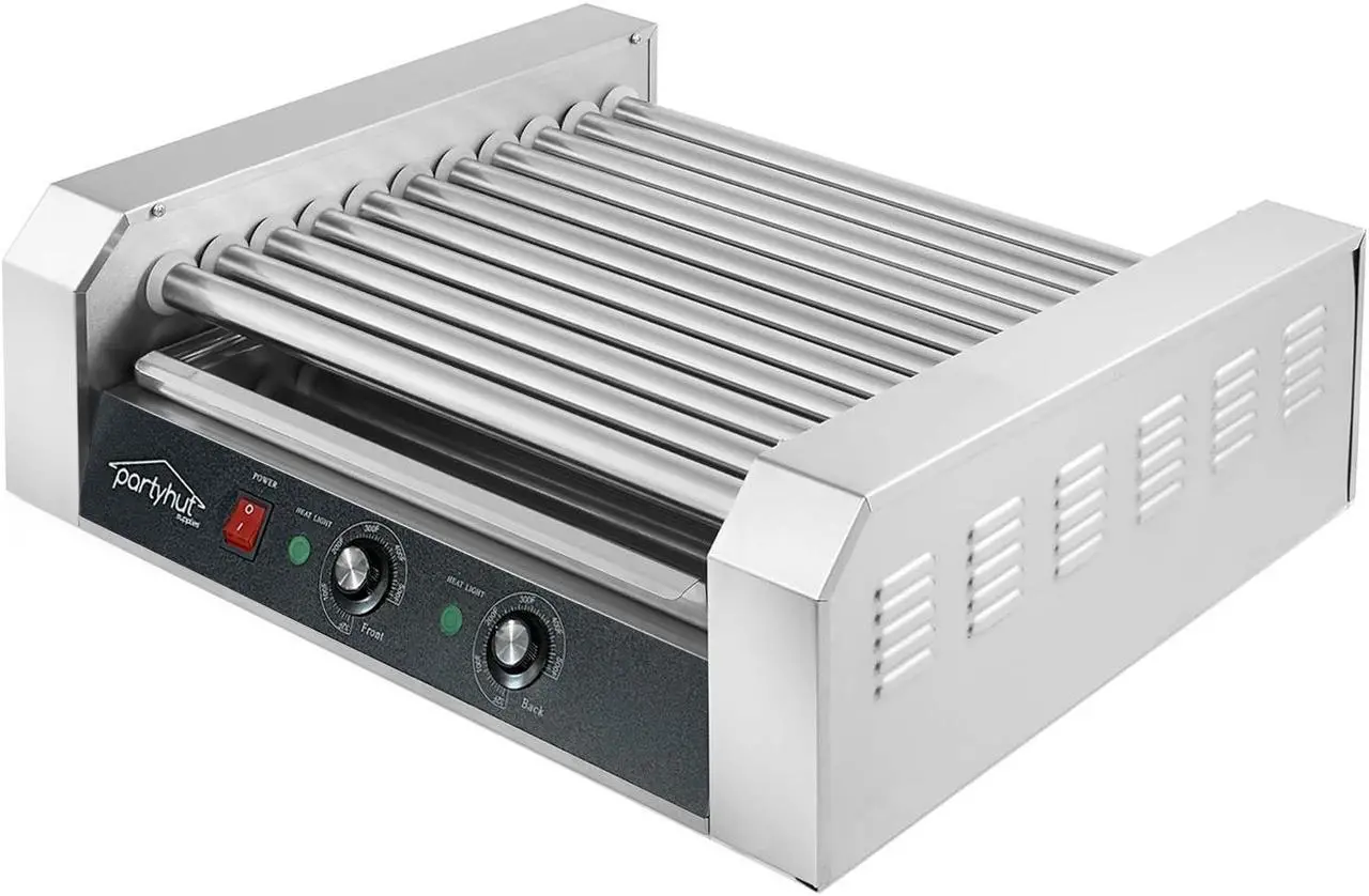 Alt view image 2 of 6 - PartyHut Commercial Hotdog Machine 11 Roller and 30 Hot Dog Grill Cooker Warmer