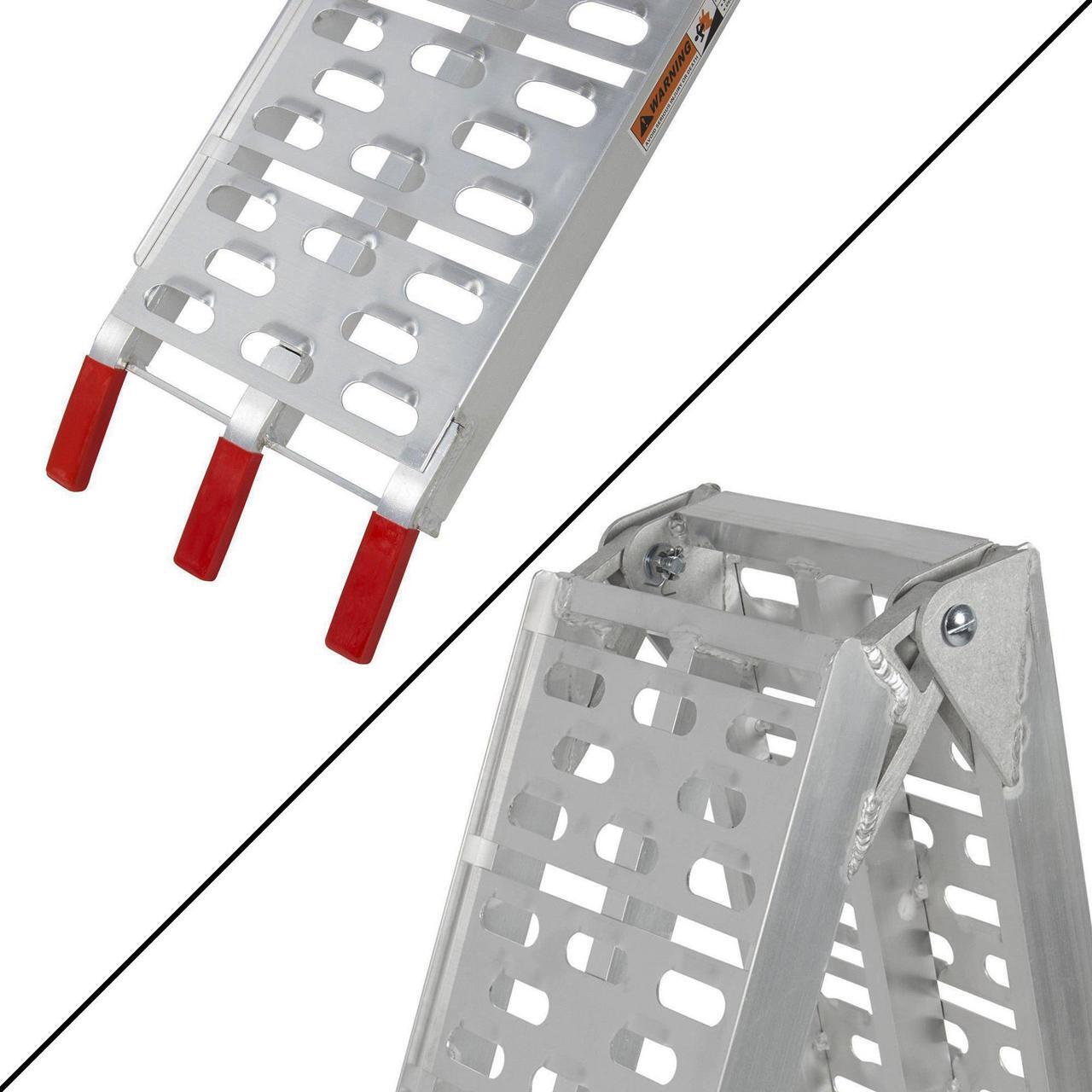 Alt view image 7 of 7 - 7.5' Set of 2 Truck ATV Folding Aluminum Loading Ramps, 1500 lbs Capacity