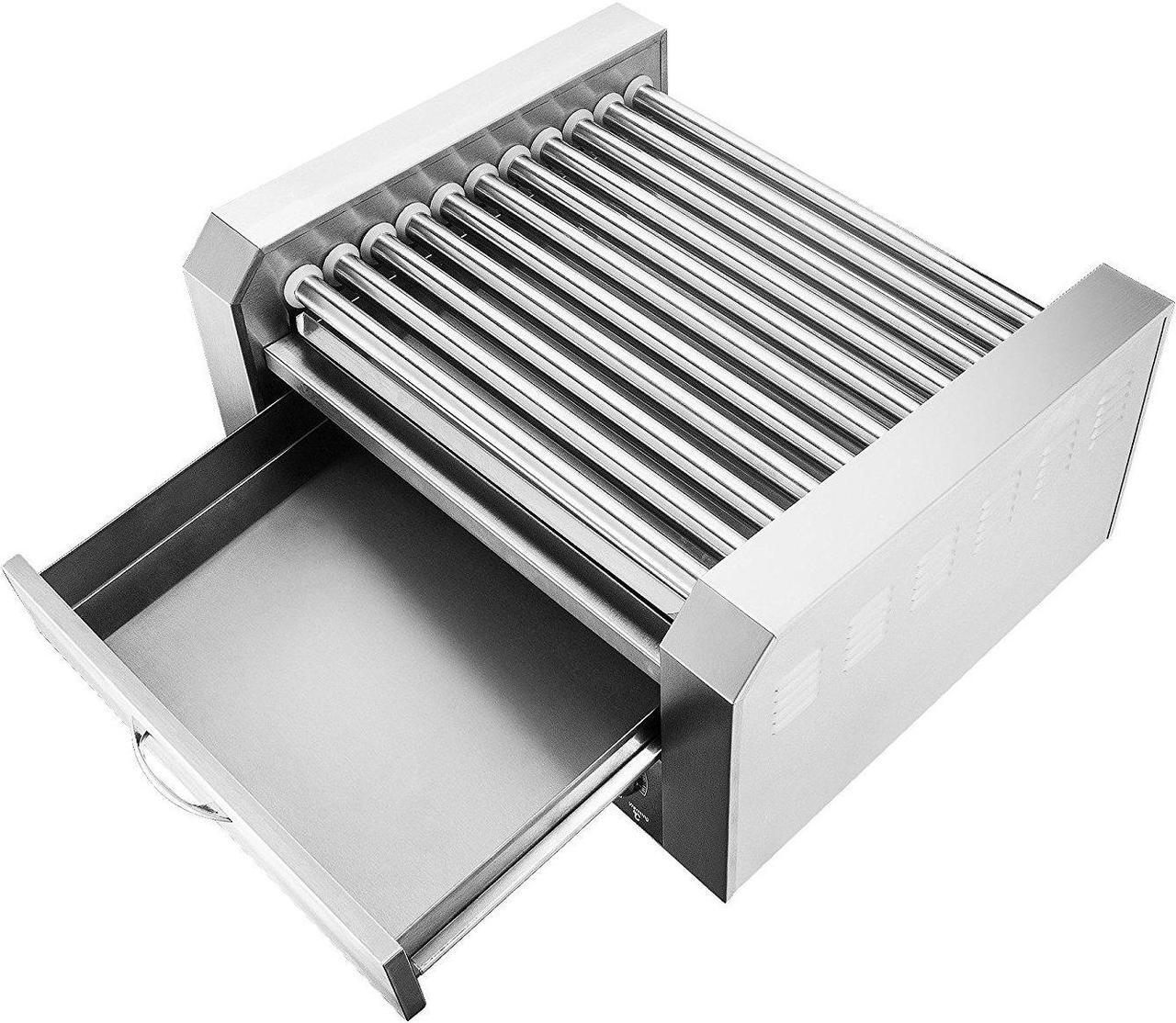 Alt view image 4 of 7 - Commercial Hot Dog Machine 11 Roller and 30 Hotdog Grill Cooker with Bun Warmer