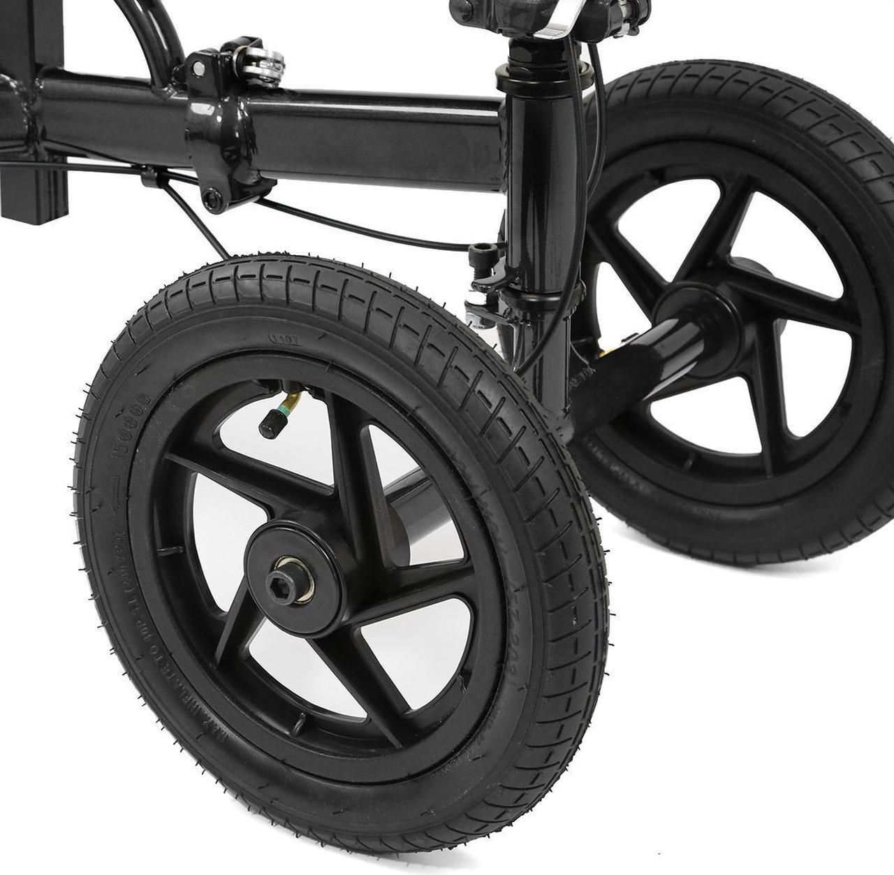 Alt view image 5 of 7 - AllCure All Terrain Foldable Medical Knee Walker Scooter Roller, Black