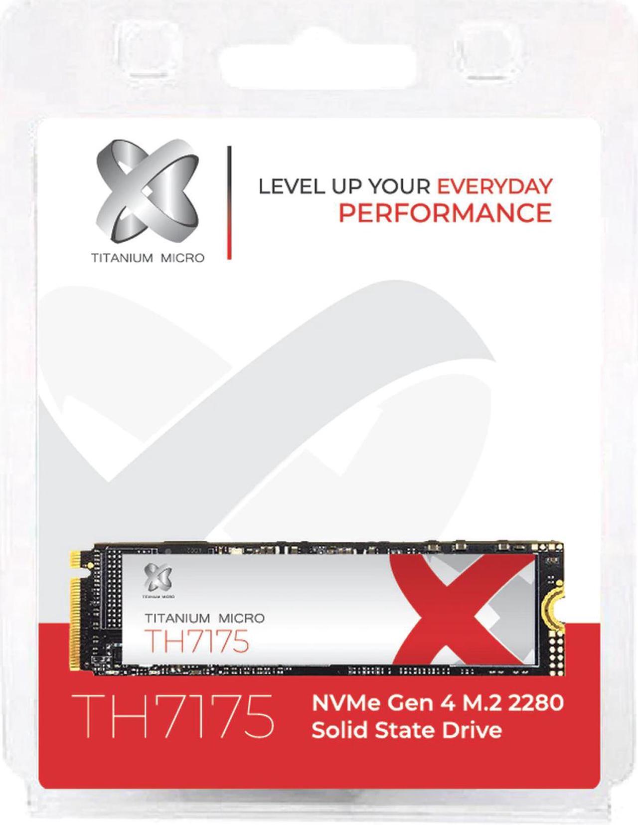 Alt view image 2 of 7 - Titanium Micro TH7175 2TB PCIe NVME 4.0 Gen 4 M.2 2280 Internal SSD