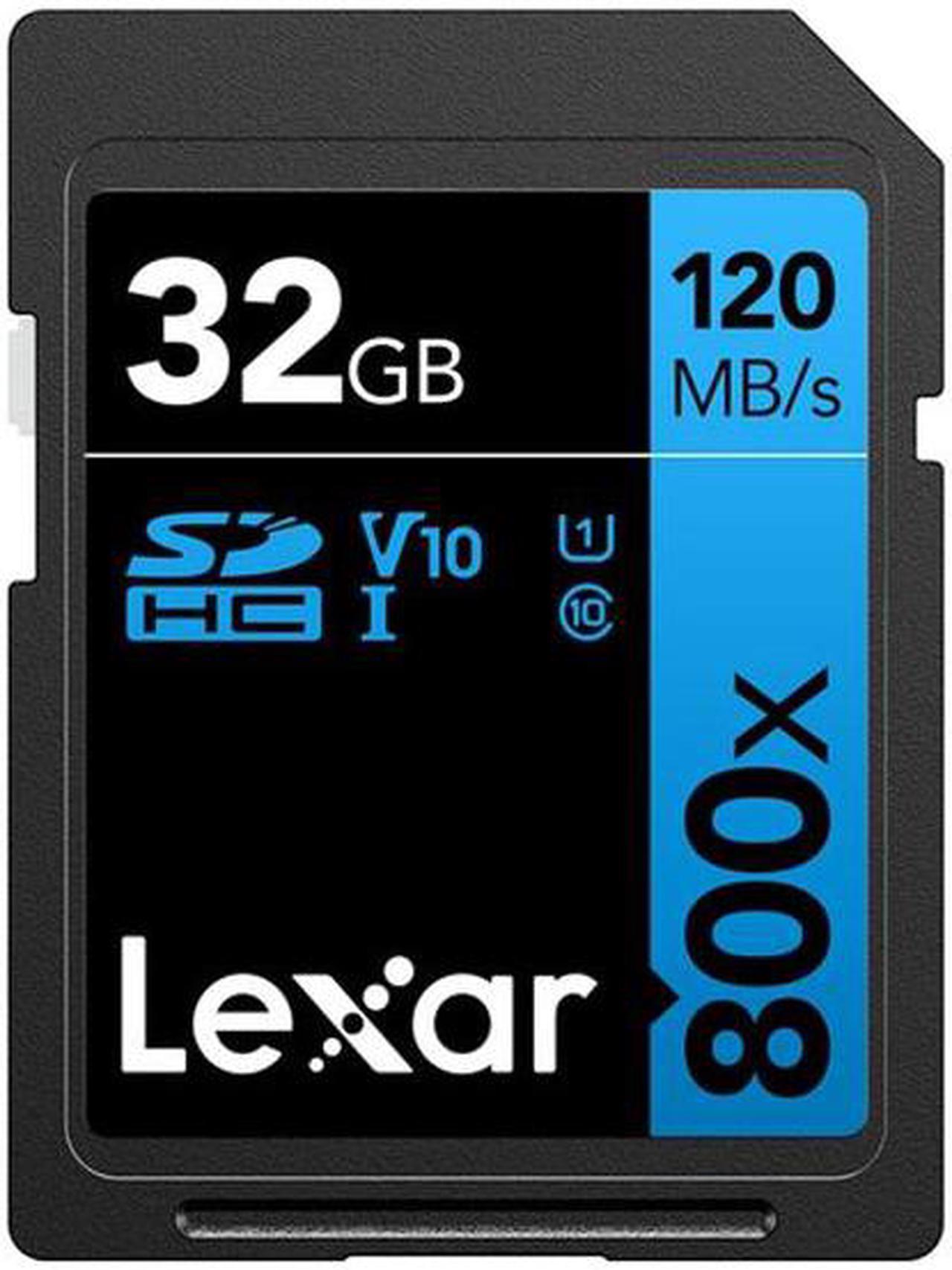 Lexar LSD0800032G-BNNNU High-Performance 800x 32GB  SDXC UHS-I Cards, Up to 120MB/s Read, for Point-and-Shoot Cameras