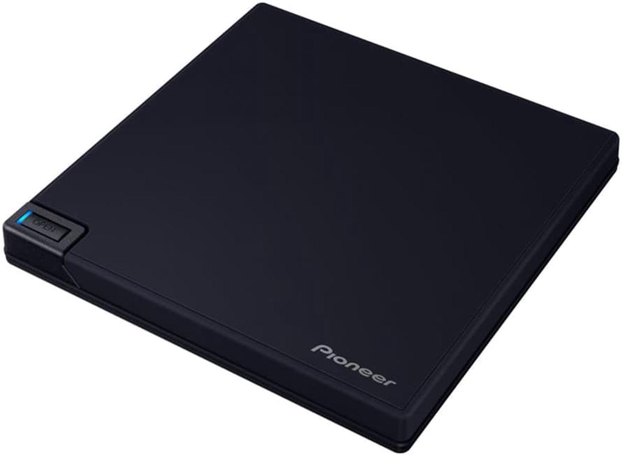 Pioneer BDR-XD08UMB-S Blu-Ray Writer 4K-UHD USB 3.2 Gen1 (USB Type-C) 2.0 Slim Portable BD/DVD/CD Writer - Black