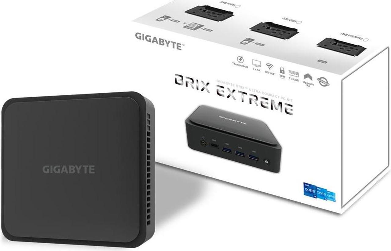 GIGABYTE GB-BEi3-1220-BWUS Black Mini-PC Barebone