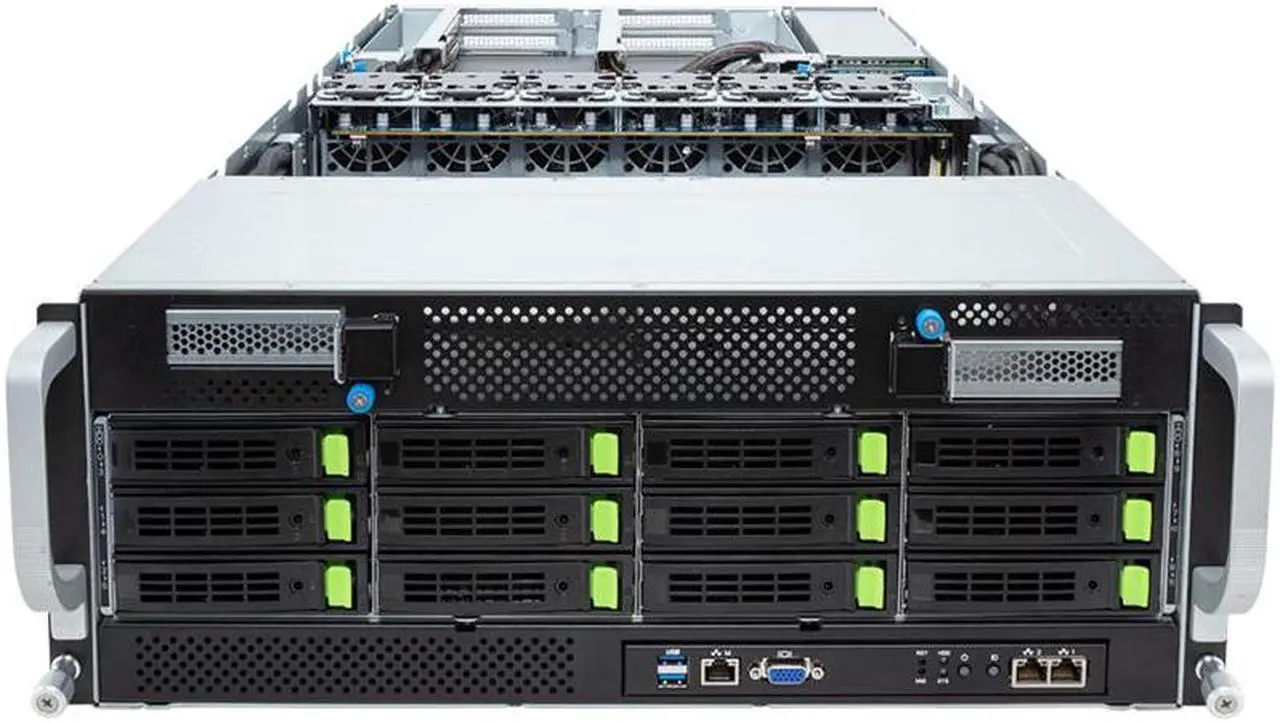 Alt view image 2 of 5 - Gigabyte G493-SB2 rev. AAP1 4U HPC/AI Server Barebone - Intel Gen4/Gen5 Xeon Scalable, Dual CPU, 8x Gen5 GPUs