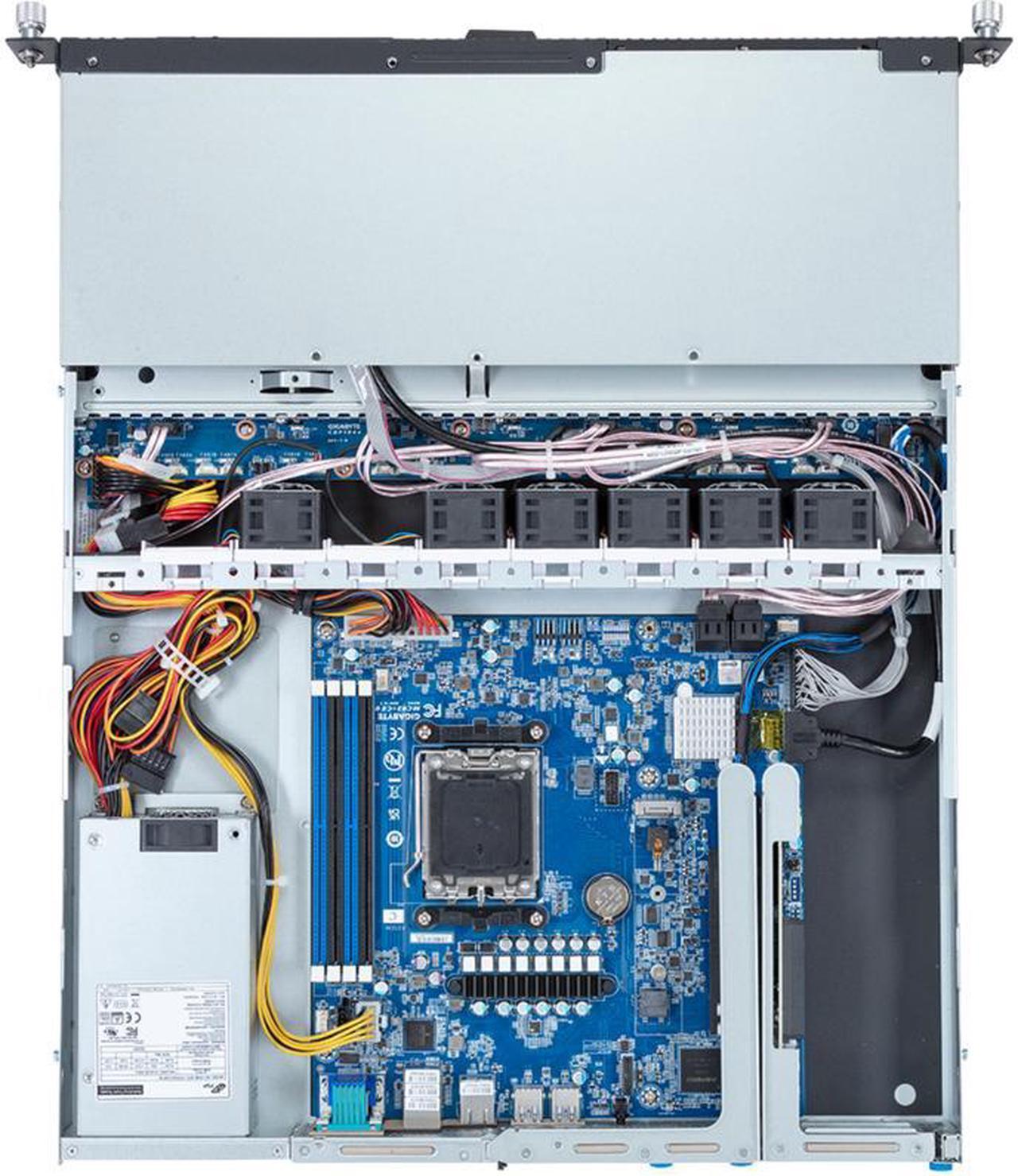 Alt view image 4 of 4 - Gigabyte R123-C00 rev. AA01 1U Rack Server - AMD Ryzen 7000, 1x Gen4 M.2, 4x DIMM Slots, 4x 3.5/2.5 SATA Bays