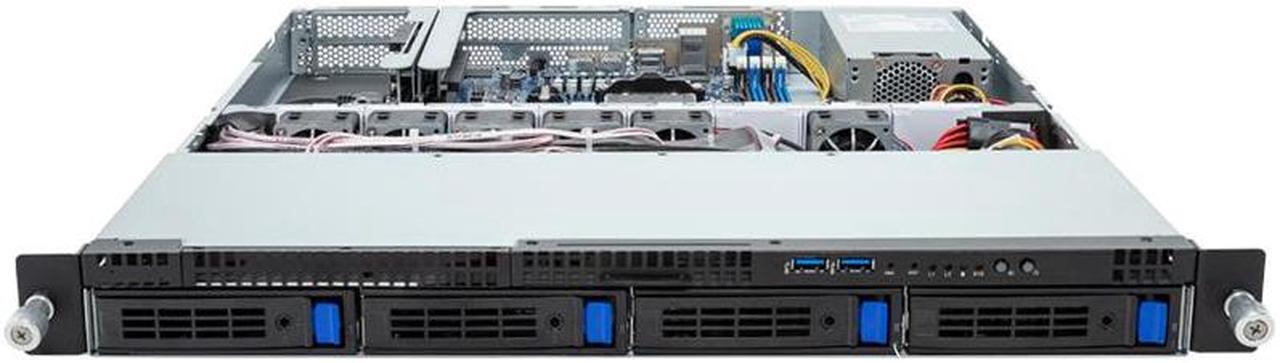 Alt view image 2 of 4 - Gigabyte R123-C00 rev. AA01 1U Rack Server - AMD Ryzen 7000, 1x Gen4 M.2, 4x DIMM Slots, 4x 3.5/2.5 SATA Bays