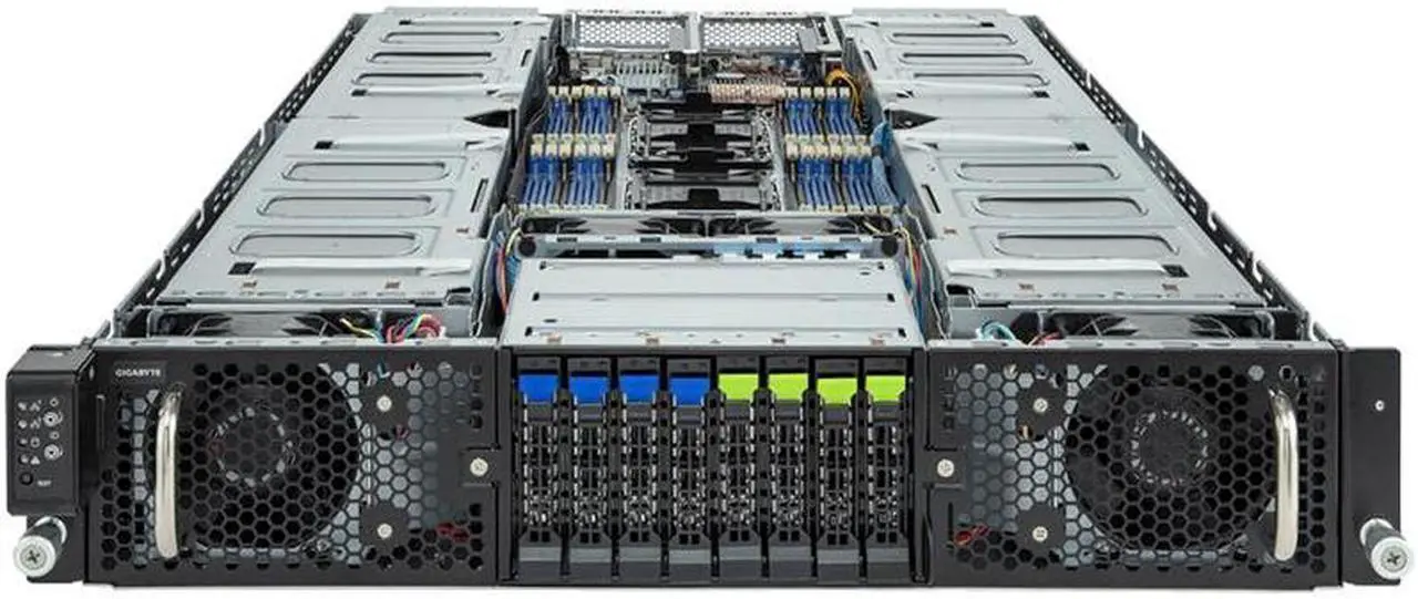 Alt view image 2 of 6 - Gigabyte G293-S41 Rev. AAP1 2U HPC/AI Server - 5th/4th Gen Intel Xeon Scalable, Dual CPU, 4x PCIe Gen5 GPUs