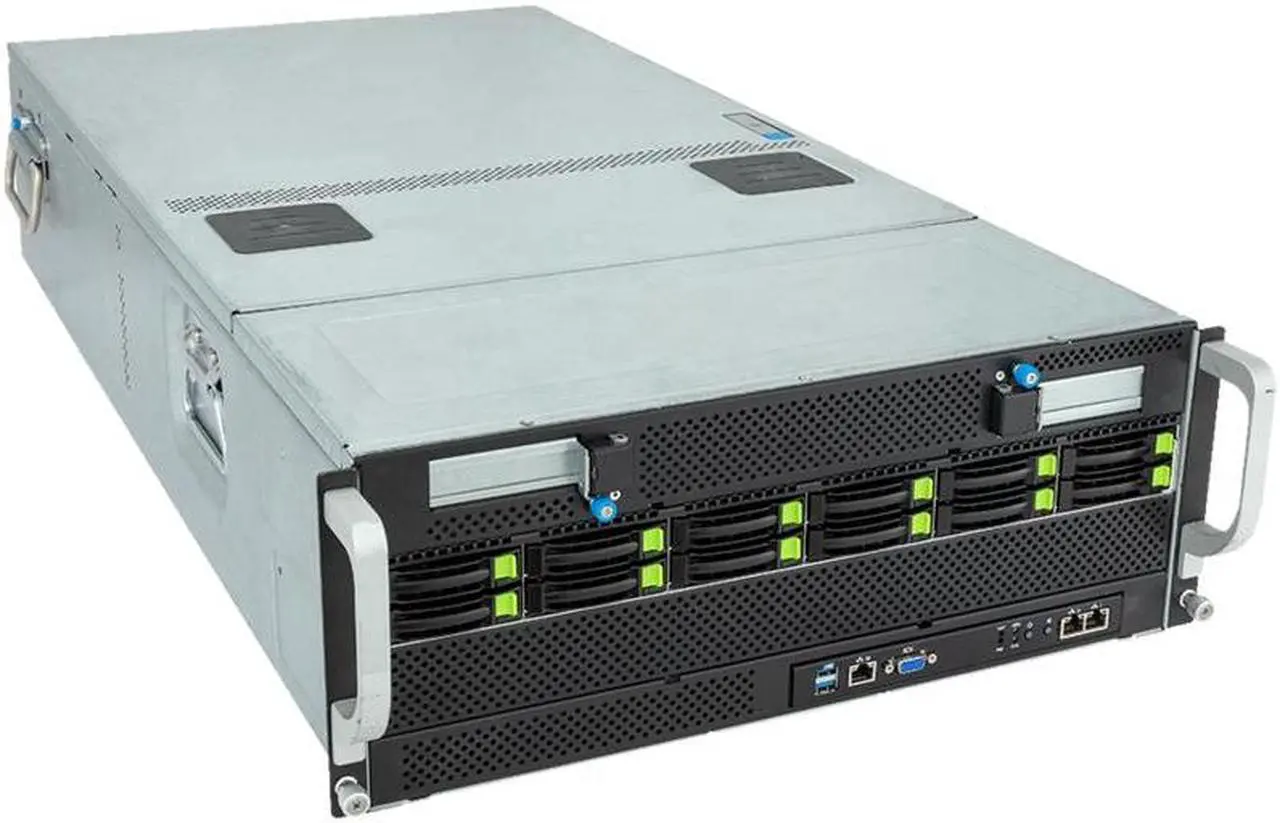 Alt view image 2 of 6 - Gigabyte G493-ZB2 Rev. AAP1 4U HPC/AI Server - AMD EPYC 9004, Dual CPU, 8x PCIe Gen5 GPUs (with PCIe switches)