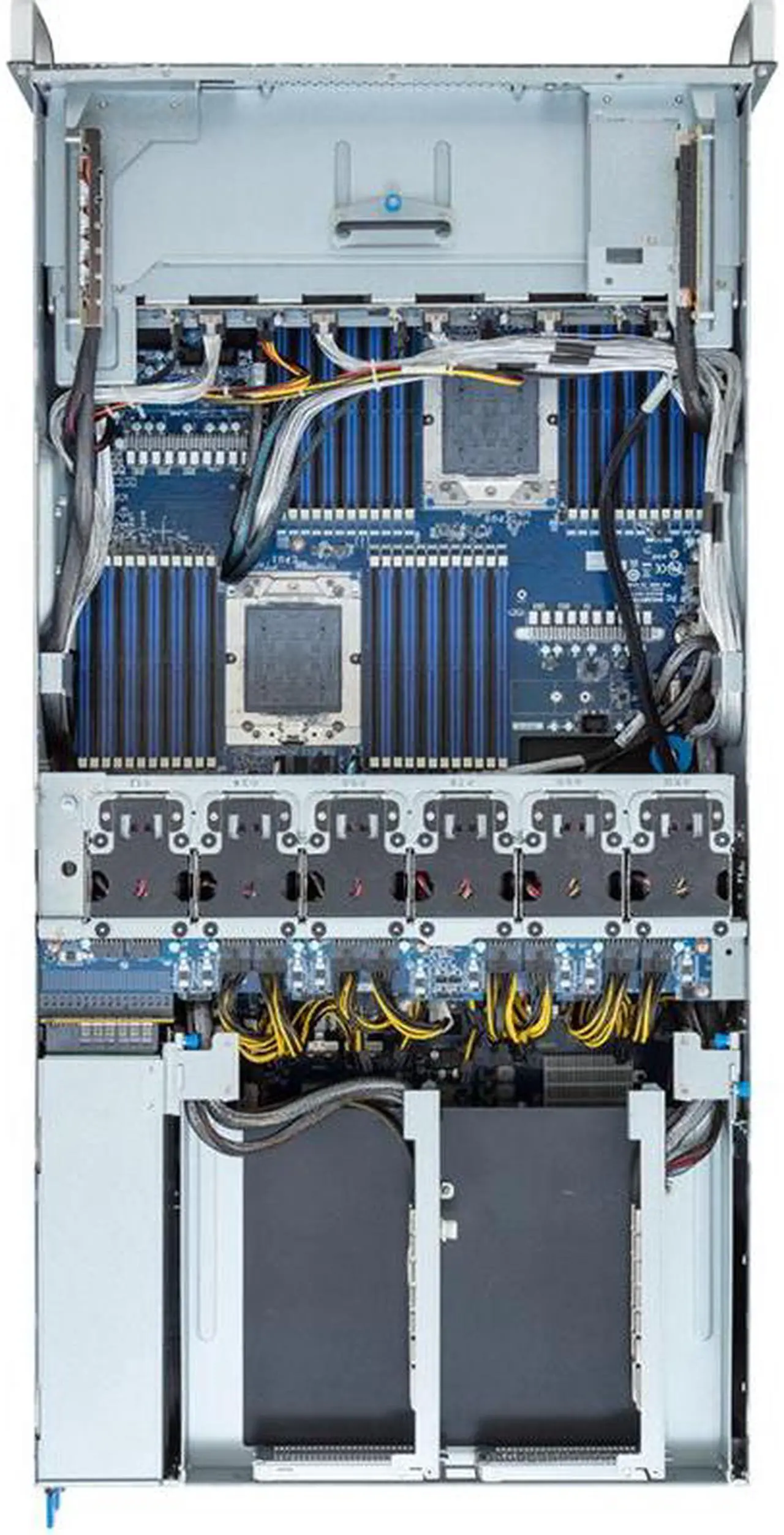 Alt view image 5 of 6 - Gigabyte G493-ZB2 Rev. AAP1 4U HPC/AI Server - AMD EPYC 9004, Dual CPU, 8x PCIe Gen5 GPUs (with PCIe switches)