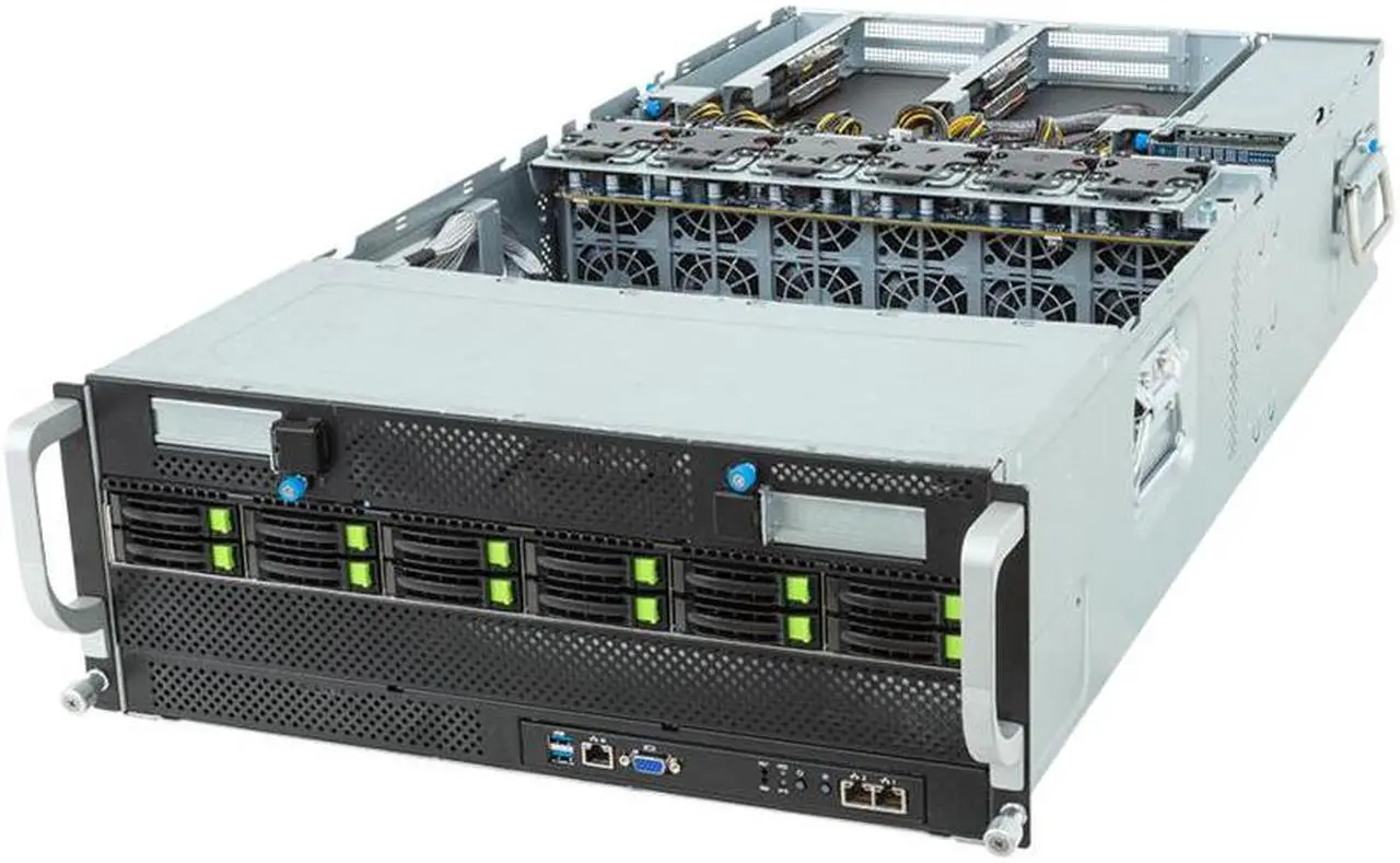 Main image of Gigabyte G493-ZB2 Rev. AAP1 4U HPC/AI Server - AMD EPYC 9004, Dual CPU, 8x PCIe Gen5 GPUs (with PCIe switches)