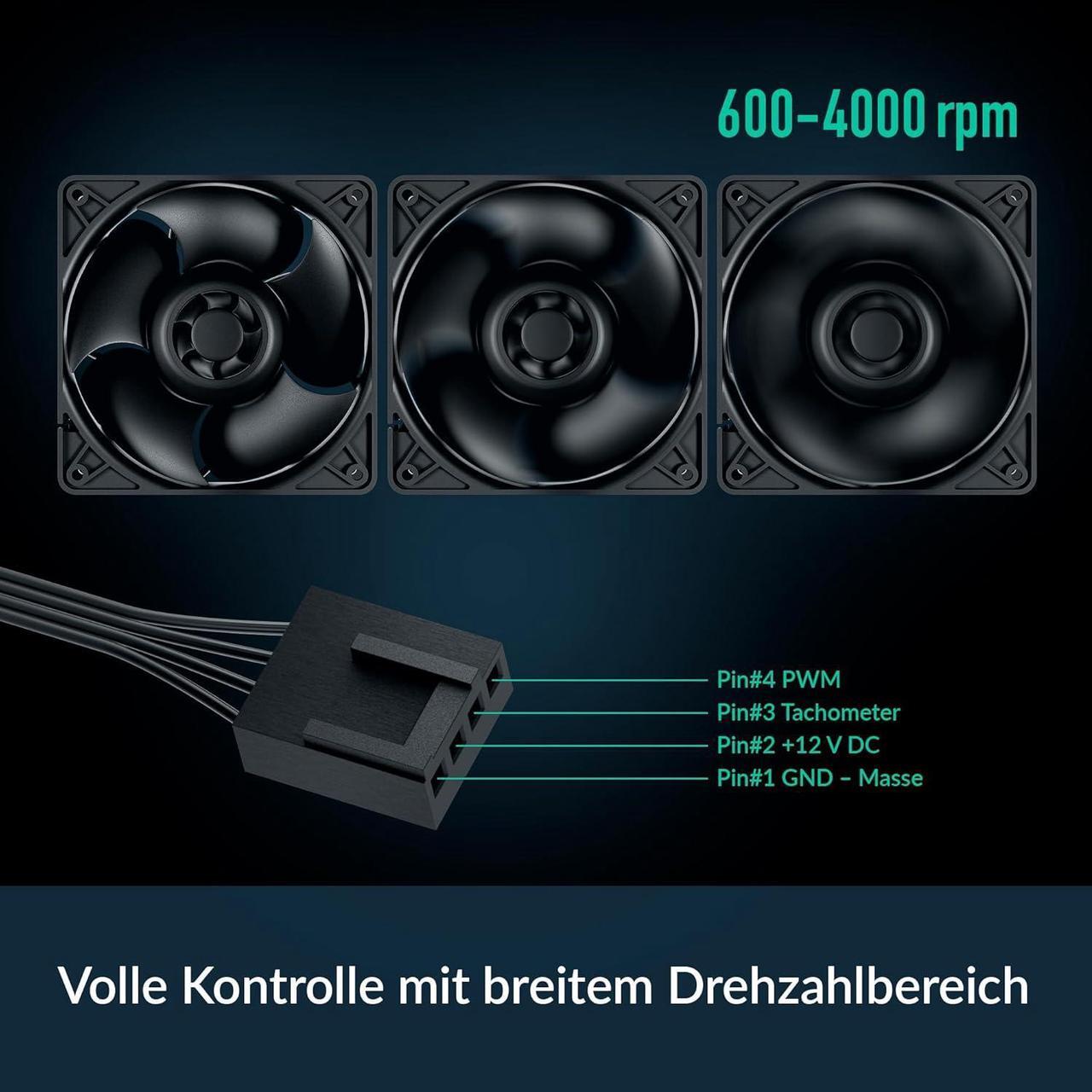 Alt view image 5 of 5 - Arctic ACFAN00296A S12038-4K -120mm Case Fan - dual ball bearing - max 4000 RPM - PWM regulated