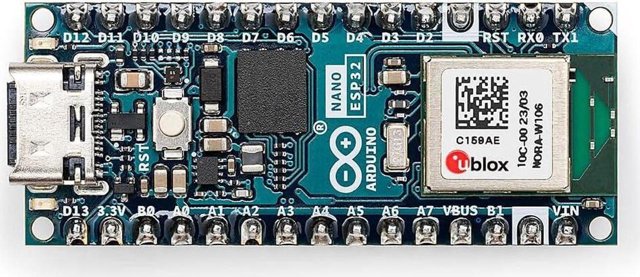 Alt view image 3 of 7 - Arduino ABX00083 Nano ESP32 w/ headers ESP32-S3,USB-C, Wi-Fi,Bluetooth,HID Support, MicroPython Compatible