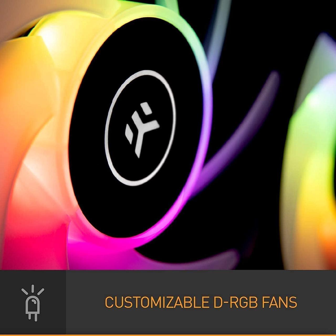 Alt view image 3 of 6 - EK AIO Elite 280mm D-RGB All-in-One CPU Liquid Cooler with EK-Vardar High-Performance PMW Fans, 140mm Fan, Intel 115X/1200/2066, AMD AM4 LGA 1700 Compatible(Requires purchase of LGA 1700 Kit)