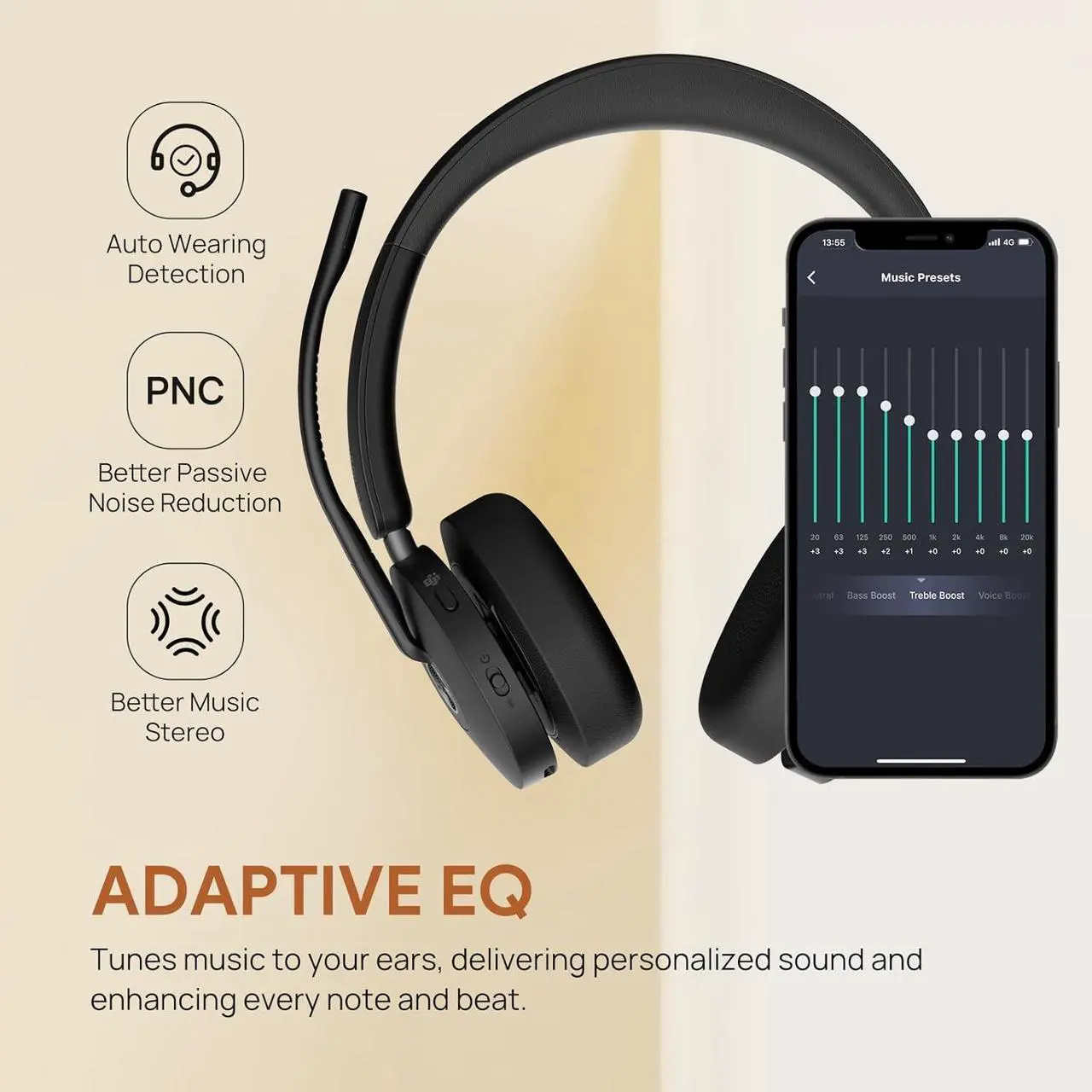 Alt view image 2 of 7 - Yealink BH74 Teams USB-C/A Wireless Headset 1208678