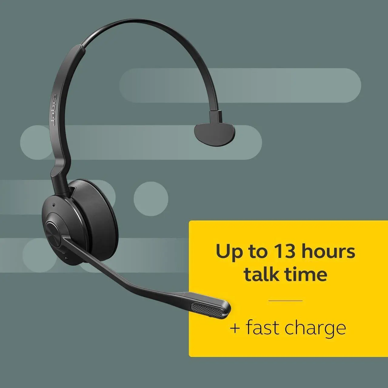 Alt view image 5 of 7 - Jabra 9653-553-125 Engage 65 SE Wireless Headset, Single-Ear( Mono) ,Advanced Noise-Cancelling Microphone- Black