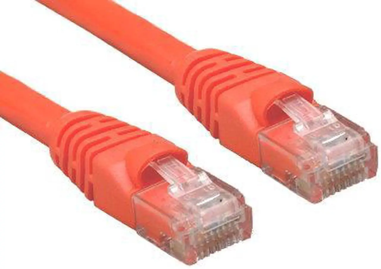 Main image of Kentek 14 Feet FT CAT6 UTP Crossover Patch Cable 24 AWG 550 MHz Category 6 Unshielded Twisted Pair Cross-over Snagless Molded Boot Ethernet RJ45 Network Cord PC Mac Hub Orange