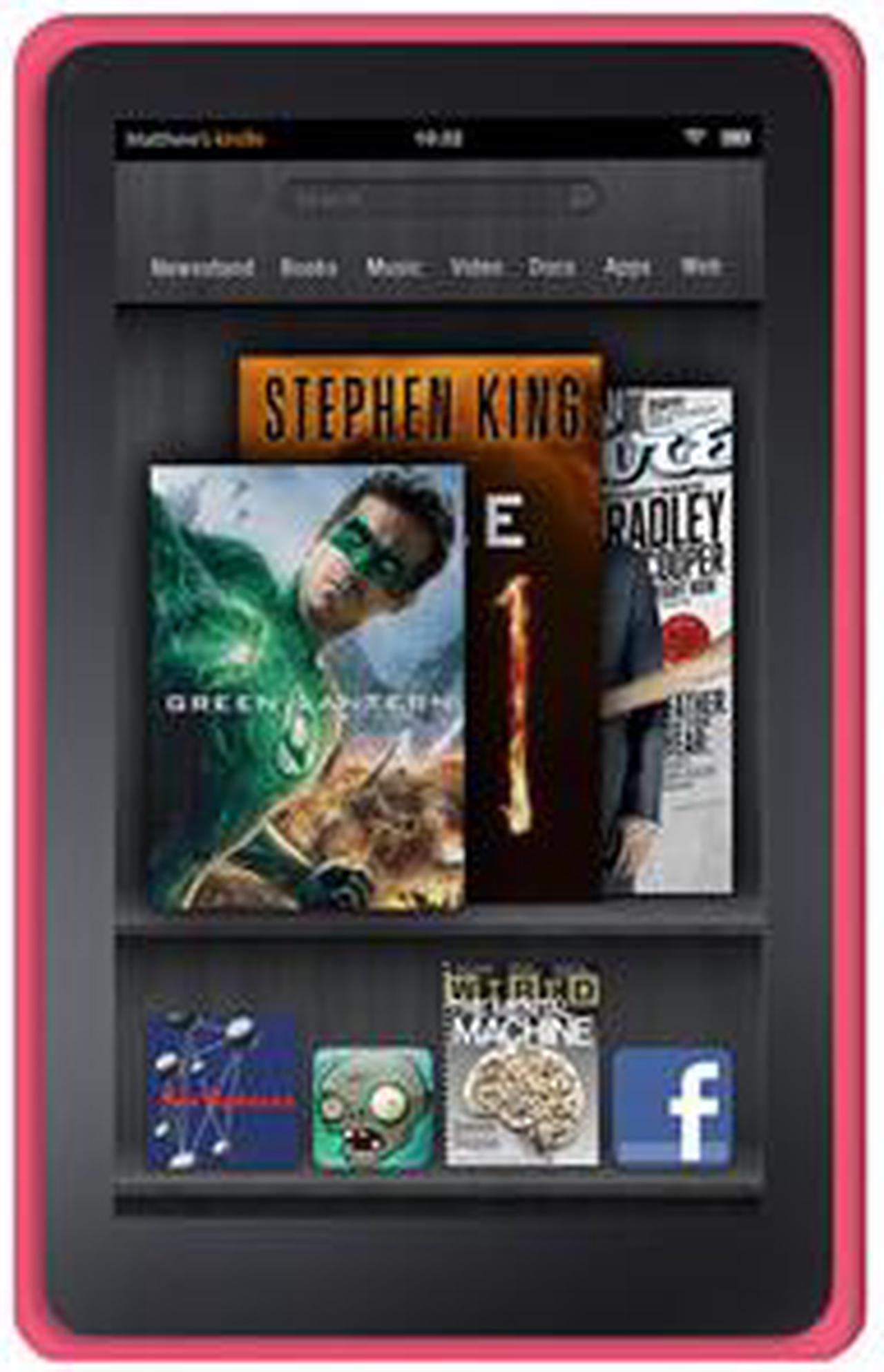 Main image of Amzer Silicone Soft Jelly Skin Fit Case Cover For Amazon Kindle Fire - Baby Pink