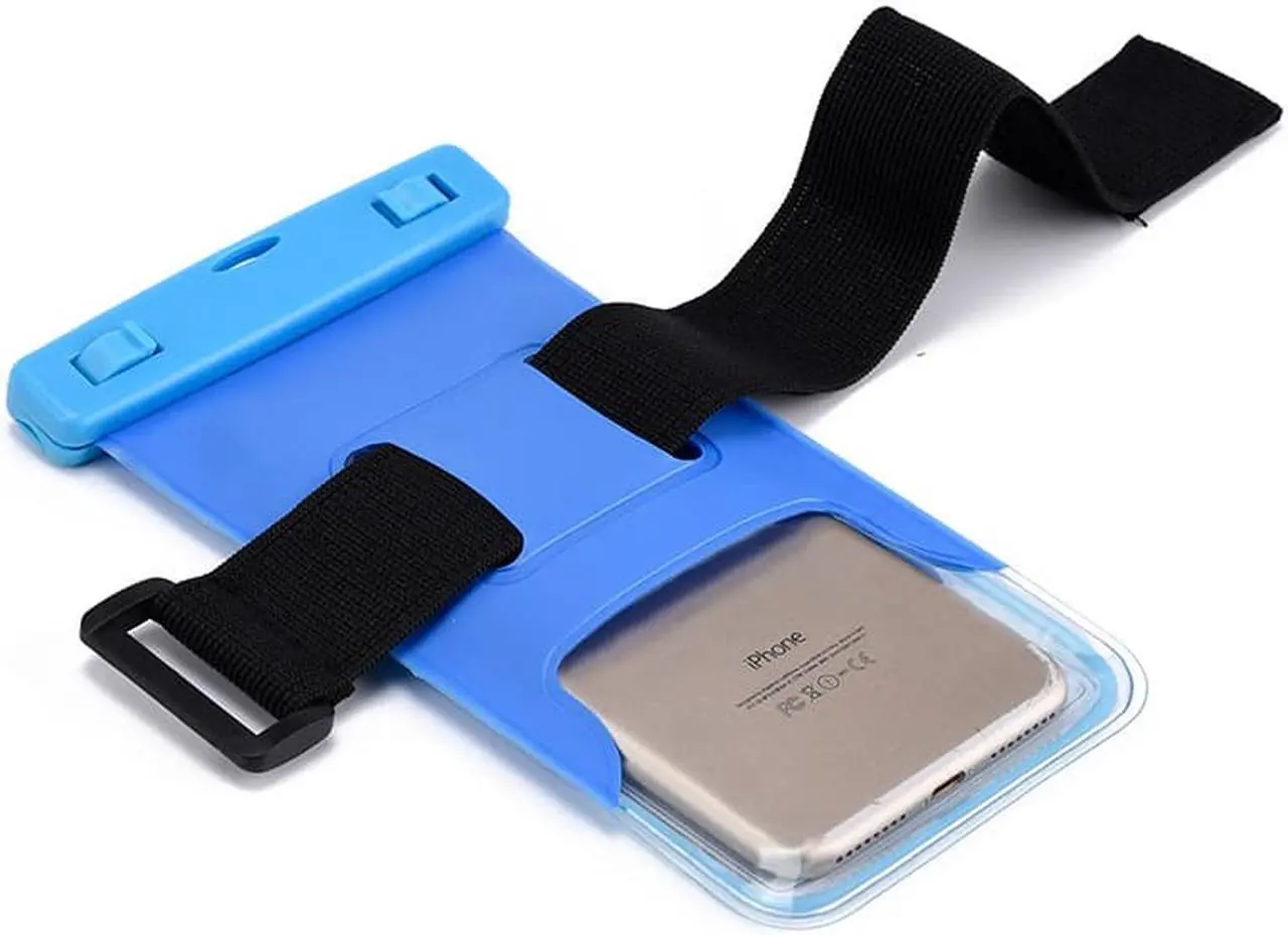 Alt view image 7 of 7 - IPX8 Waterproof Cell Phone Case (Deluxe) - Glow in the Dark Dry Bag Pouch with Arm Band Function and Lanyard Strap for iPhone 6s, 6s Plus Galaxy s8, s7, s7 Edge, s6, s6 Edge, Any Phone up to 6 Inches