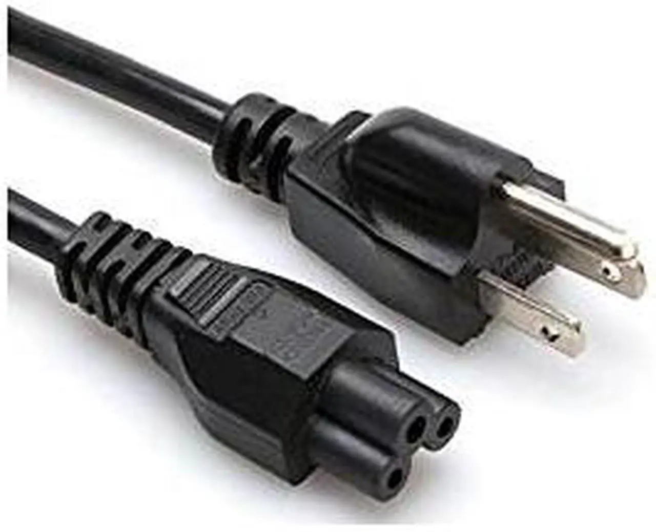 Main image of Grandmax 6 FT  3-Prong Grounded Notebook AC Power Cord, NEMA 1-15P to IEC320 C5, 10A/125V, SJT, UL/CSA, Black