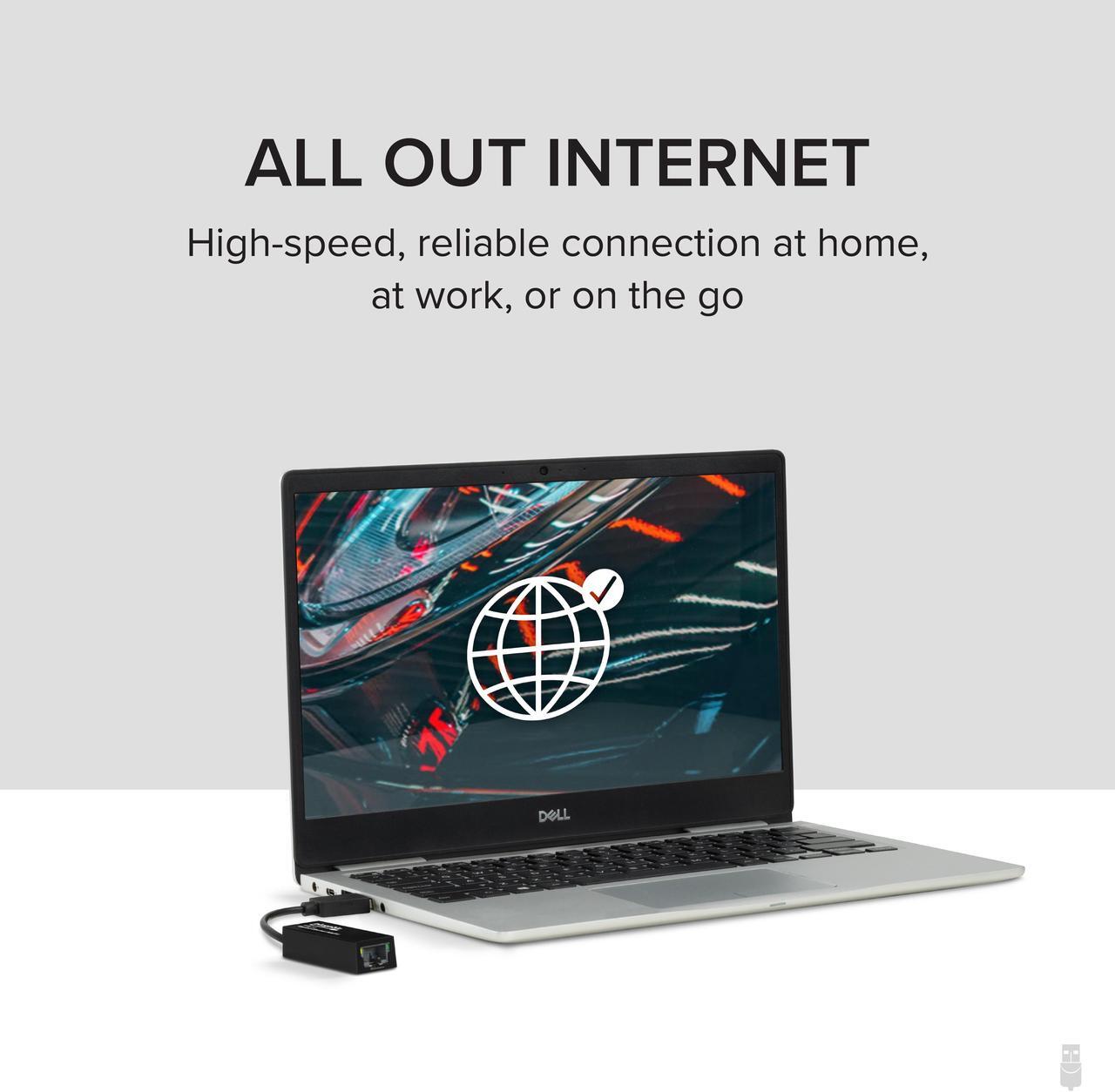 Alt view image 3 of 6 - Plugable USB to Ethernet Adapter, USB 3.0 to Gigabit Ethernet, Supports Windows 11, 10, 8.1, 7, XP, Linux, Chrome OS