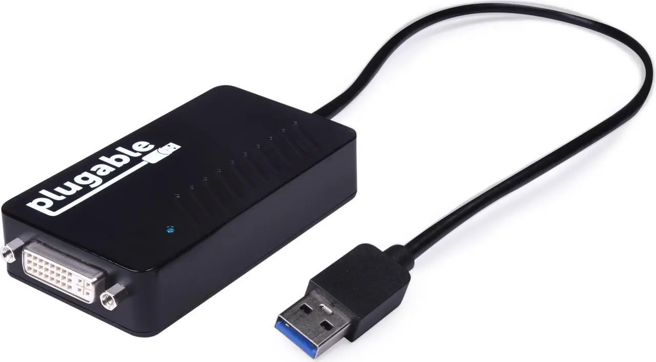 Main image of Plugable USB 3.0 to DVI/VGA/HDMI Video Graphics Adapter for Multiple Monitors up to 2048x1152 Supports Windows 10, 8.1, 7, XP, and Mac 10.14+