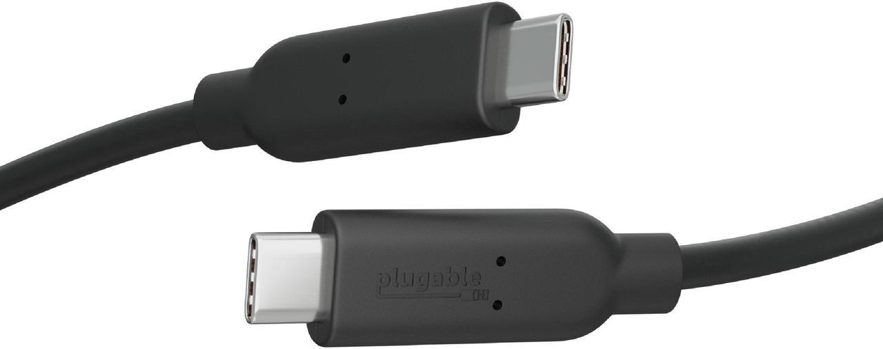 Plugable 10Gbps USB C to USB C Cable, 3.3 feet (1 Meter), 5A, USB-IF Certified, USB 3.1 Gen 2 Type-C - Driverless