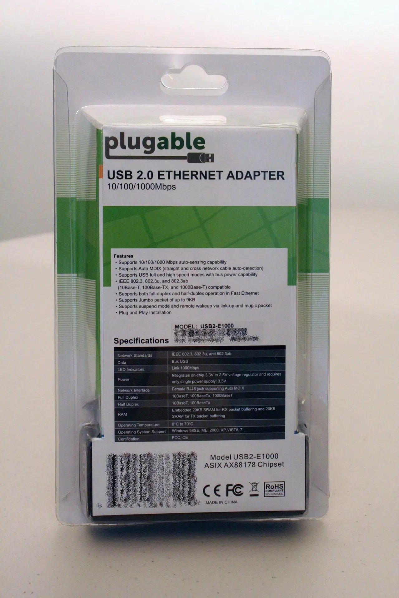 Alt view image 3 of 9 - Plugable USB 2.0 To Gigabit Ethernet Adapter, Fast And Reliable Gigabit Connection, Compatible With Windows, Chromebook, Linux